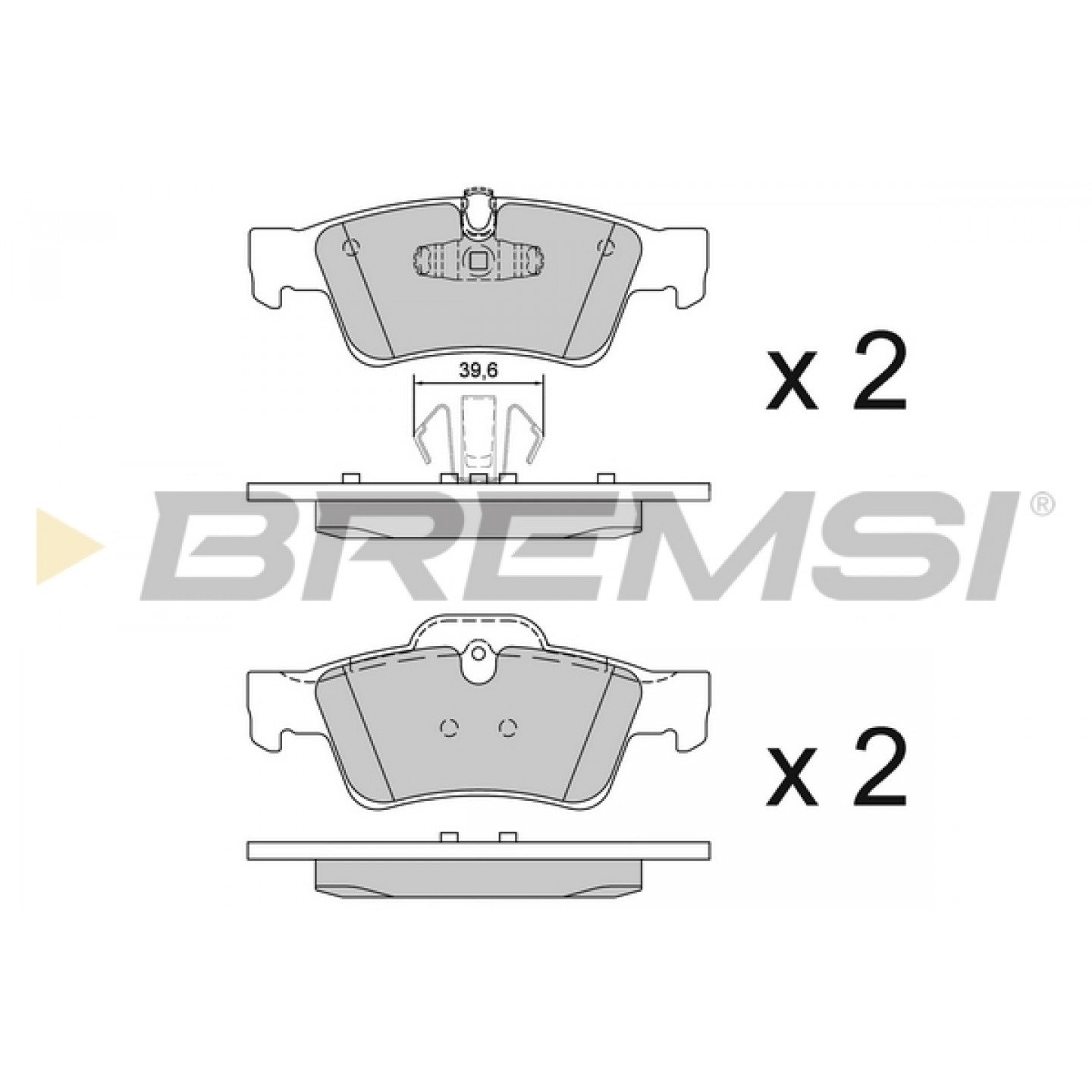 Kit pastiglie freno, Freno a disco BREMSI BP3280