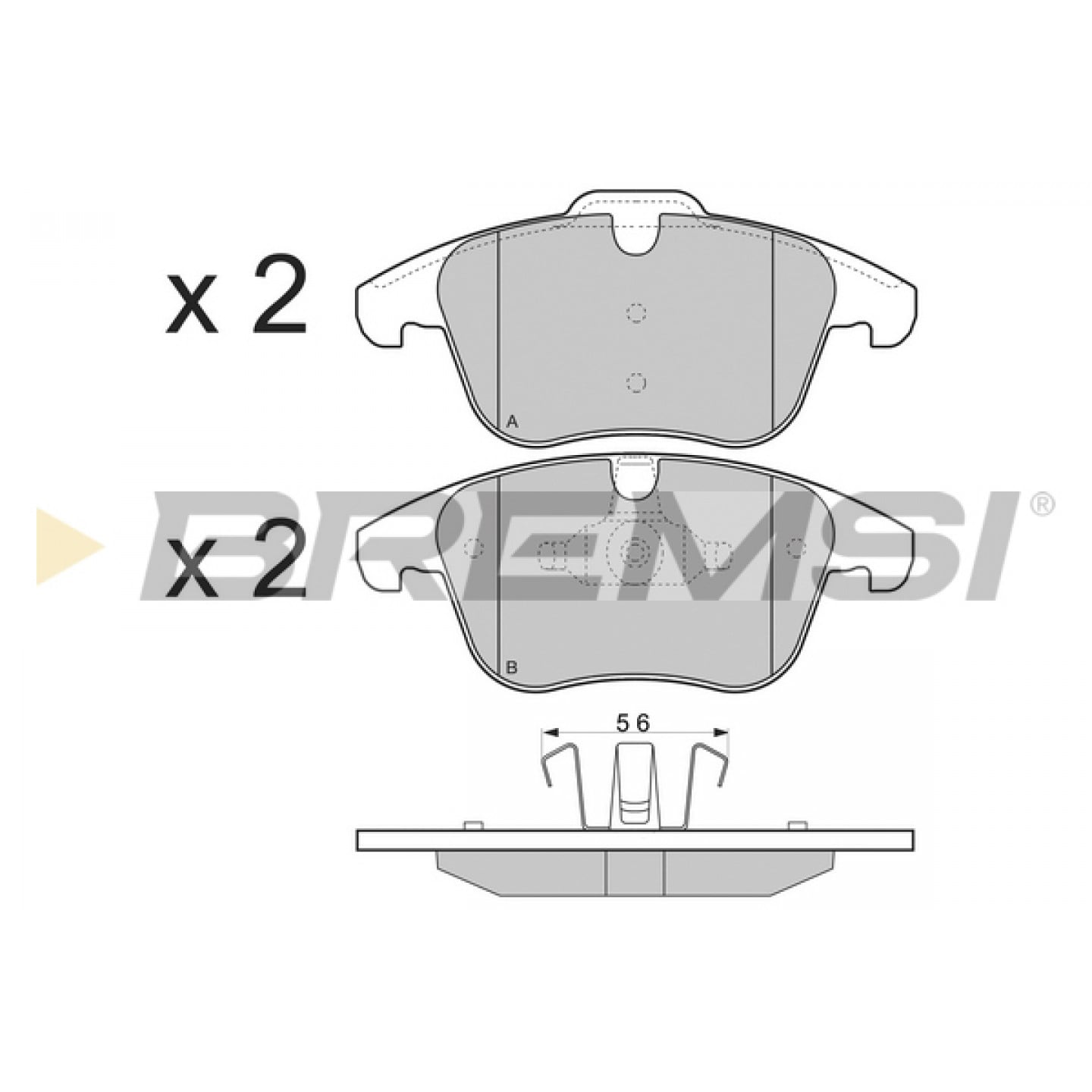 Kit pastiglie freno, Freno a disco BREMSI BP3297