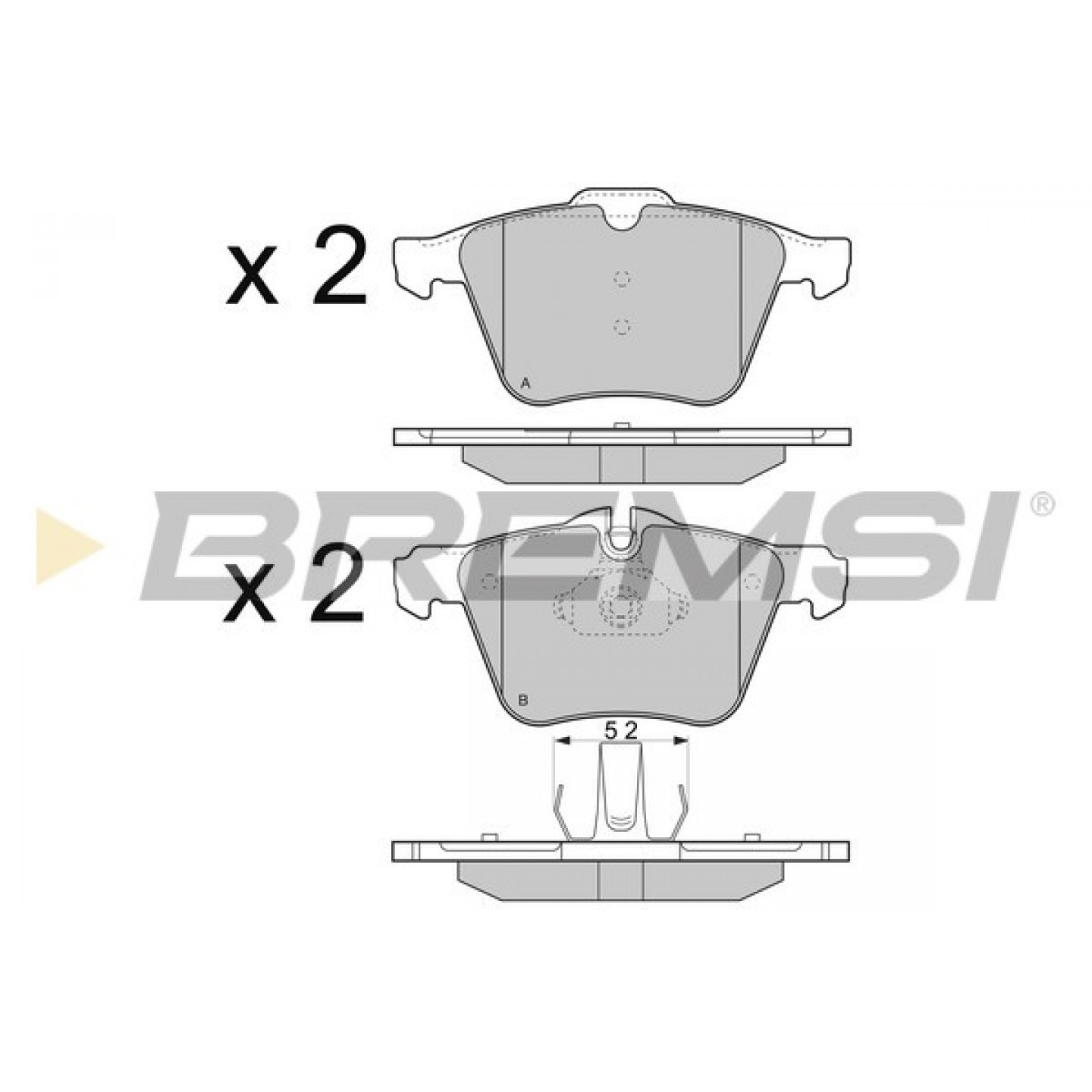 Kit pastiglie freno, Freno a disco BREMSI BP3299