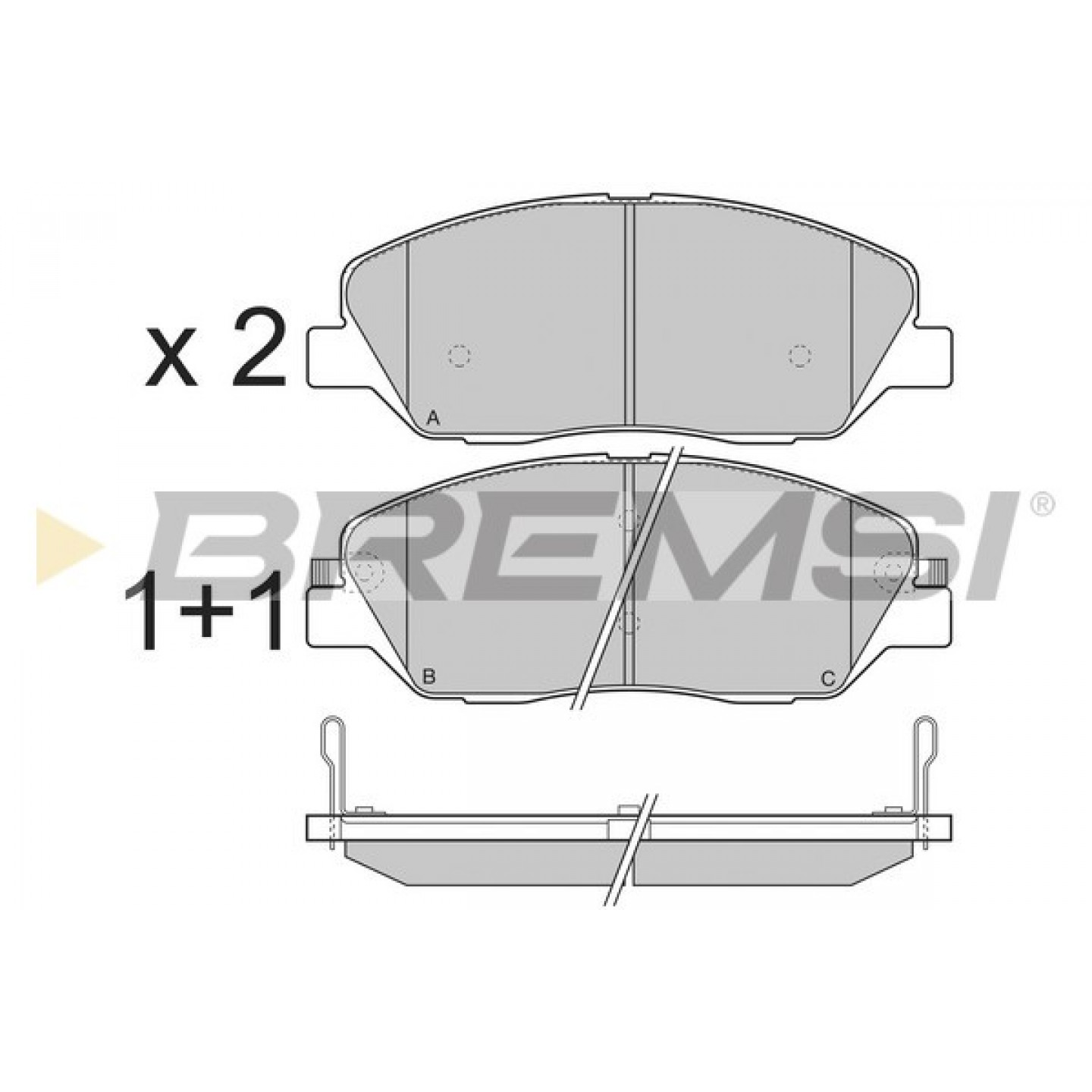 Kit pastiglie freno, Freno a disco BREMSI BP3313