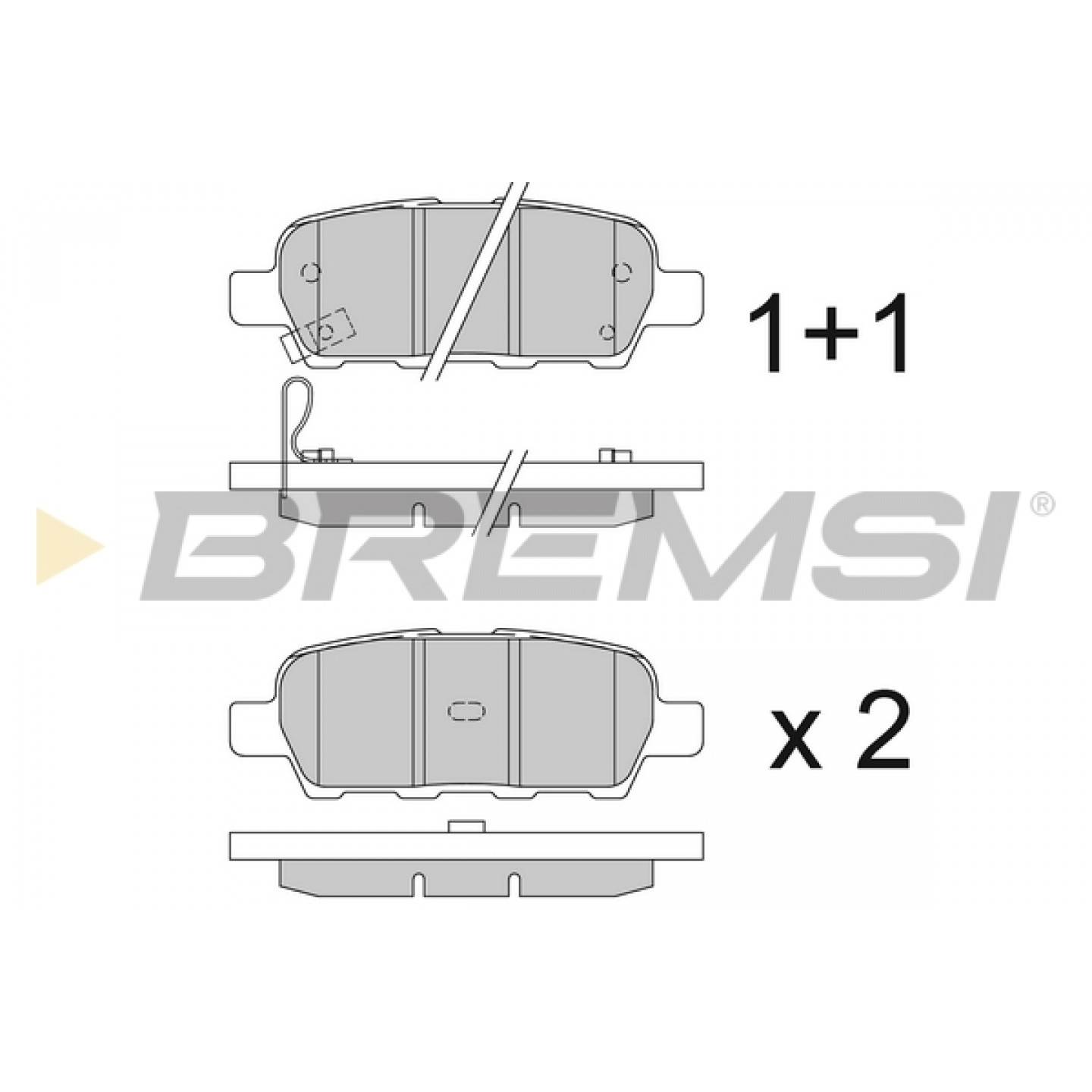 Kit de plaquettes de frein, frein à disque BREMSI BP3395