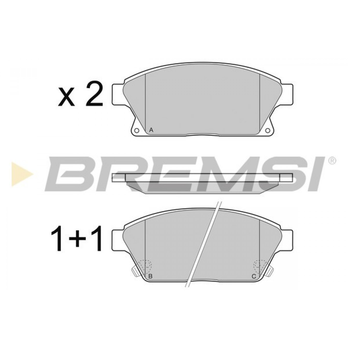 Kit pastiglie freno, Freno a disco BREMSI BP3405