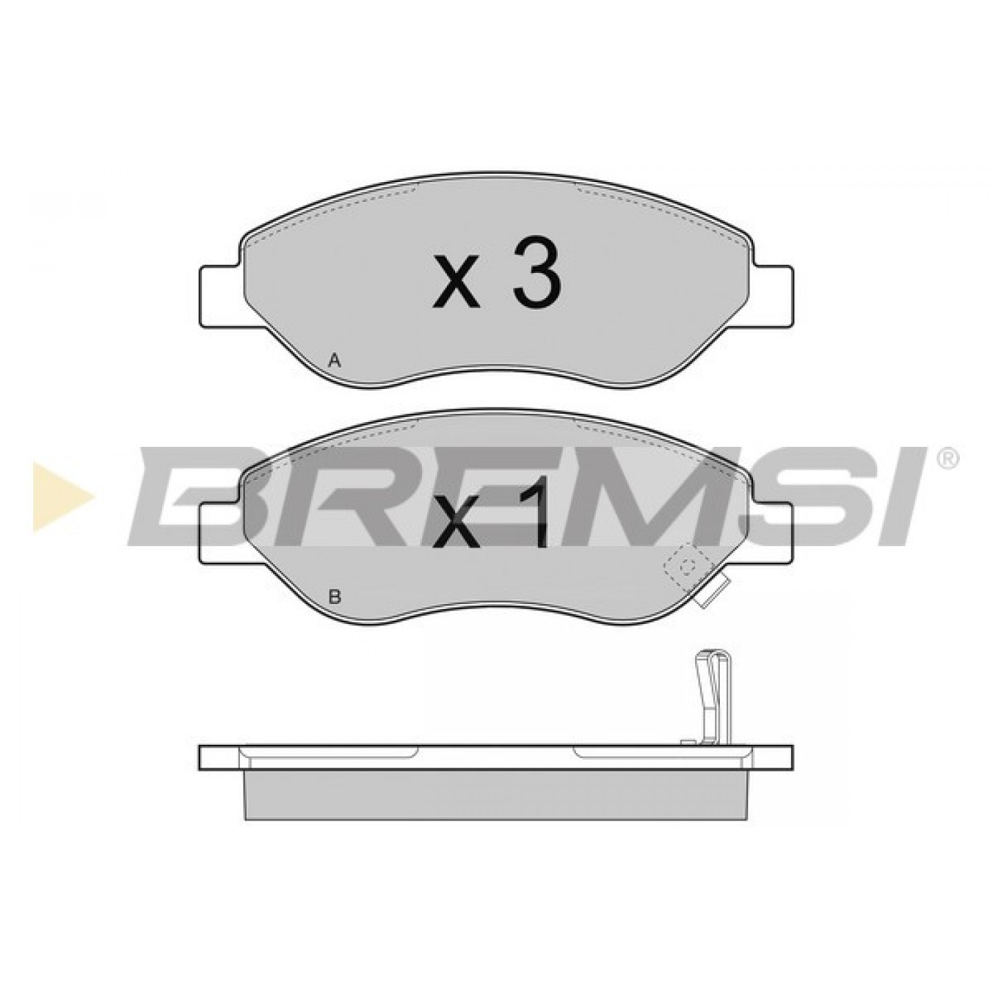 Kit pastiglie freno, Freno a disco BREMSI BP3407