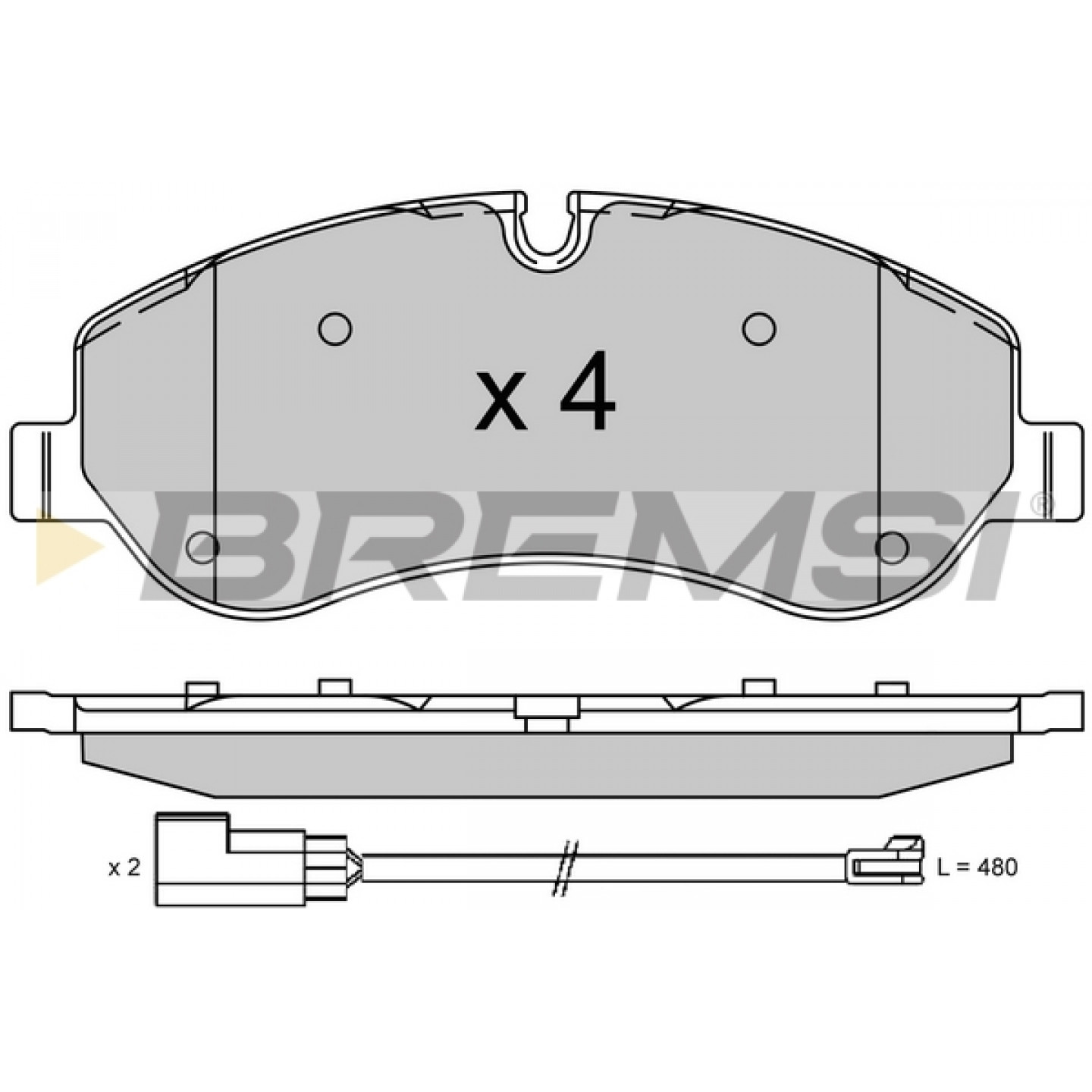 Kit de plaquettes de frein, frein à disque BREMSI BP3525