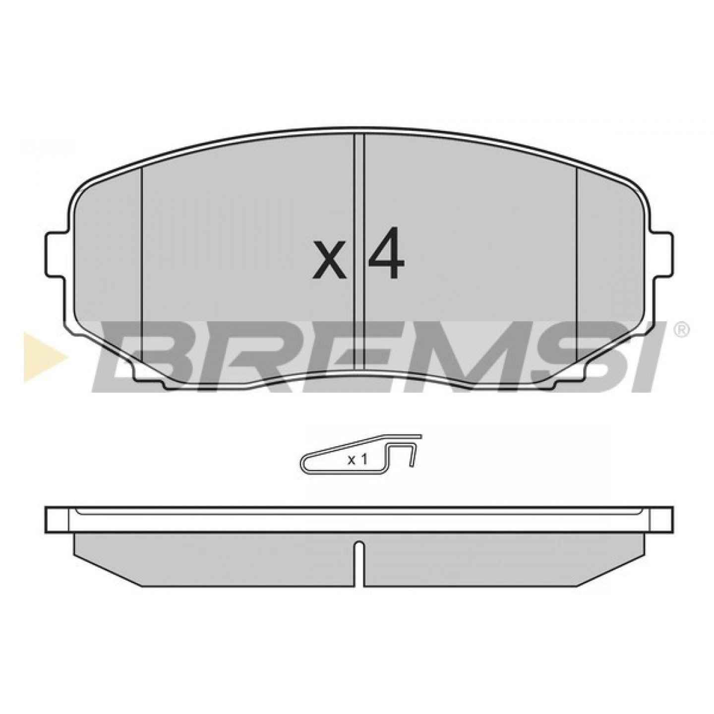 Kit de plaquettes de frein, frein à disque BREMSI BP3332