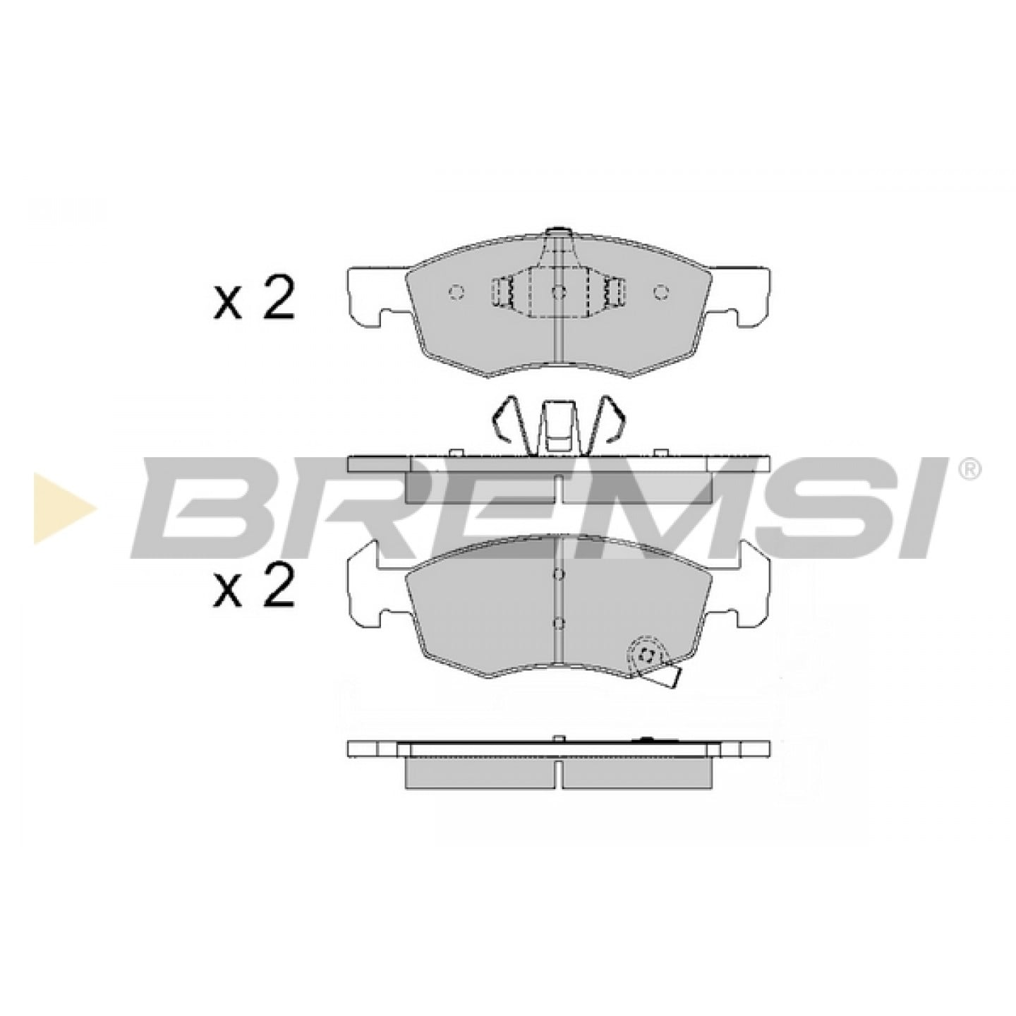 Kit de plaquettes de frein, frein à disque BREMSI BP3646