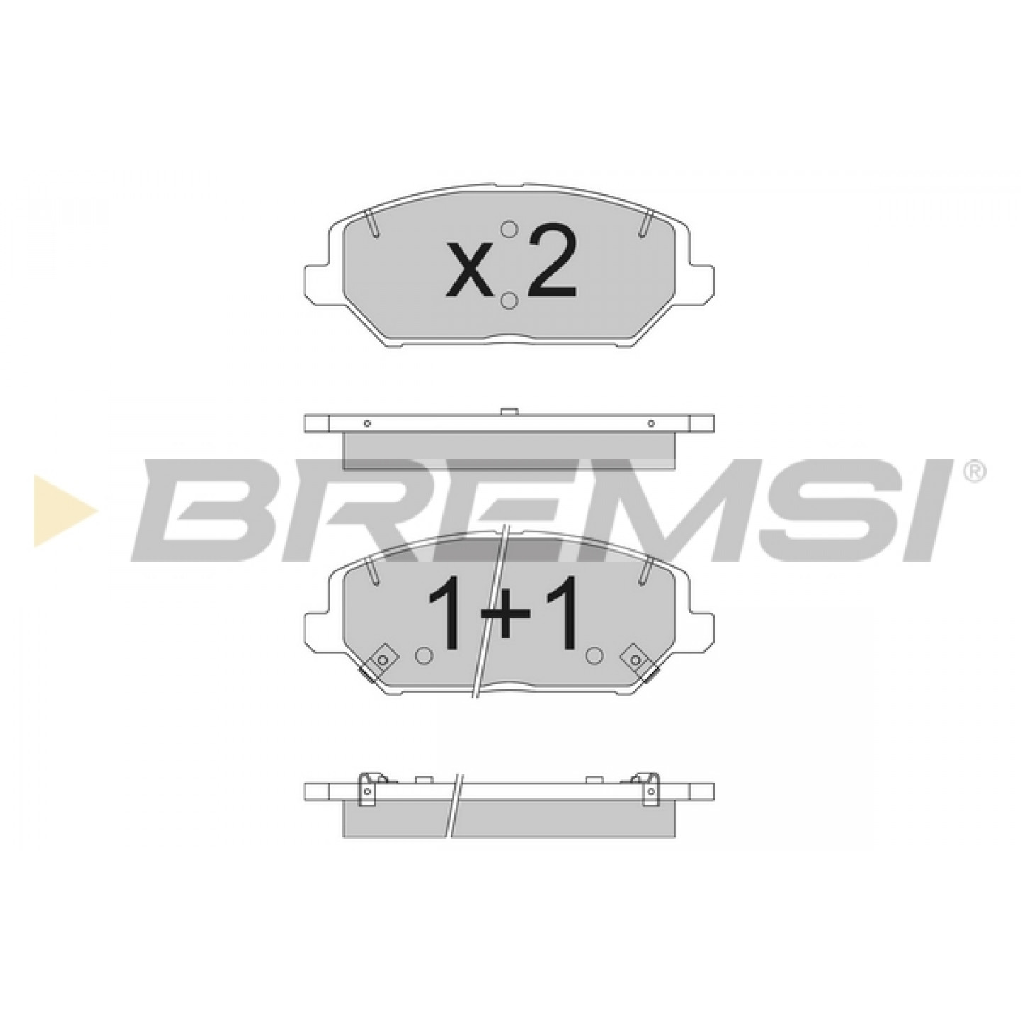 Kit de plaquettes de frein, frein à disque BREMSI BP3786