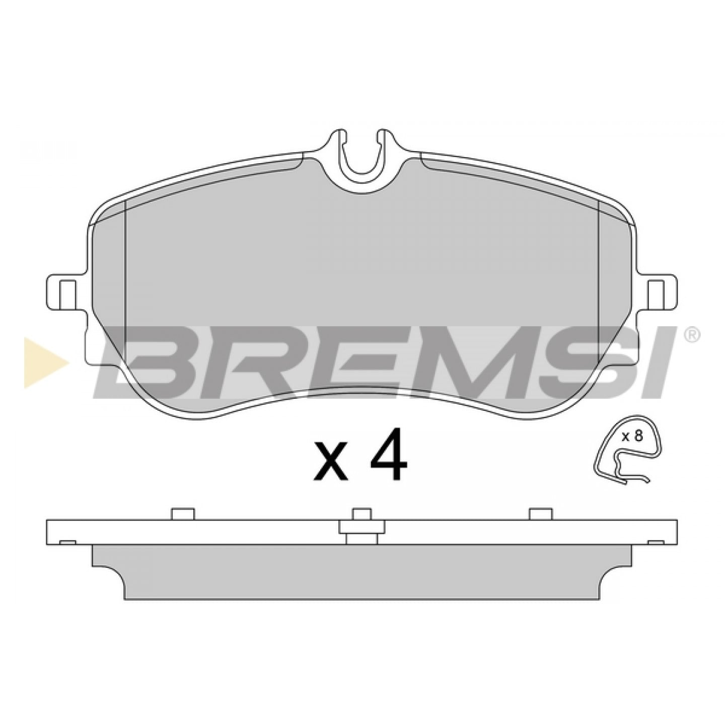 Kit de plaquettes de frein, frein à disque BREMSI BP3836