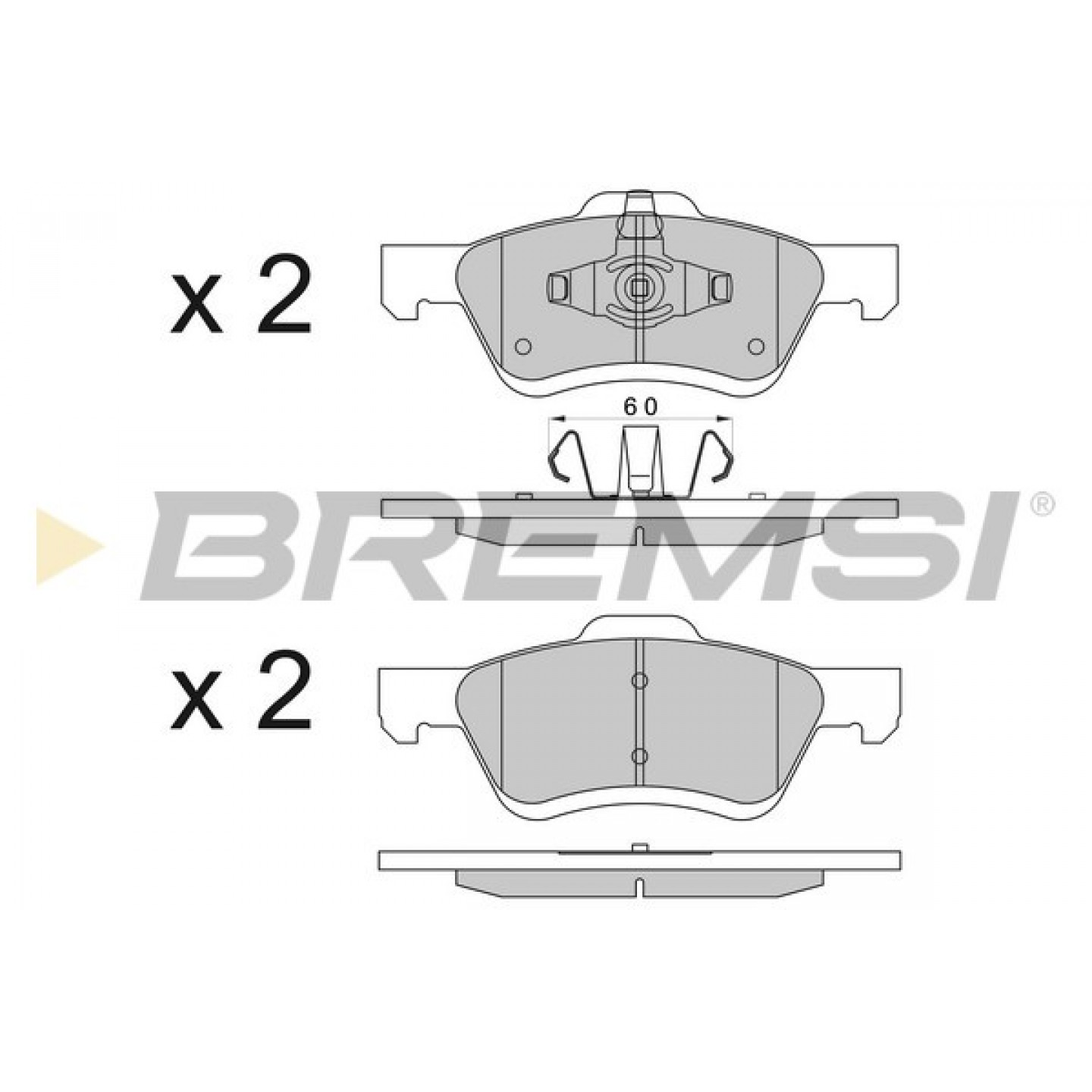 Kit de plaquettes de frein, frein à disque BREMSI BP3567