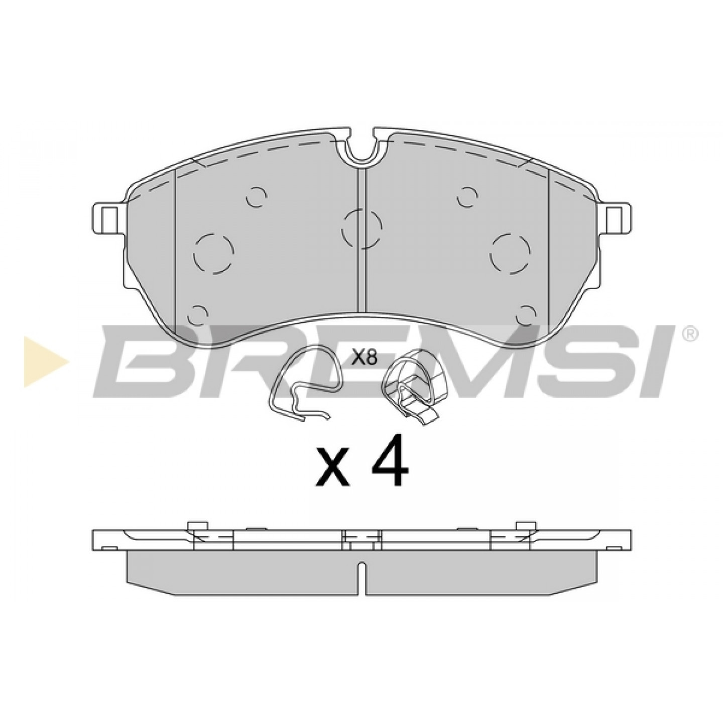 Kit pastiglie freno, Freno a disco BREMSI BP3846