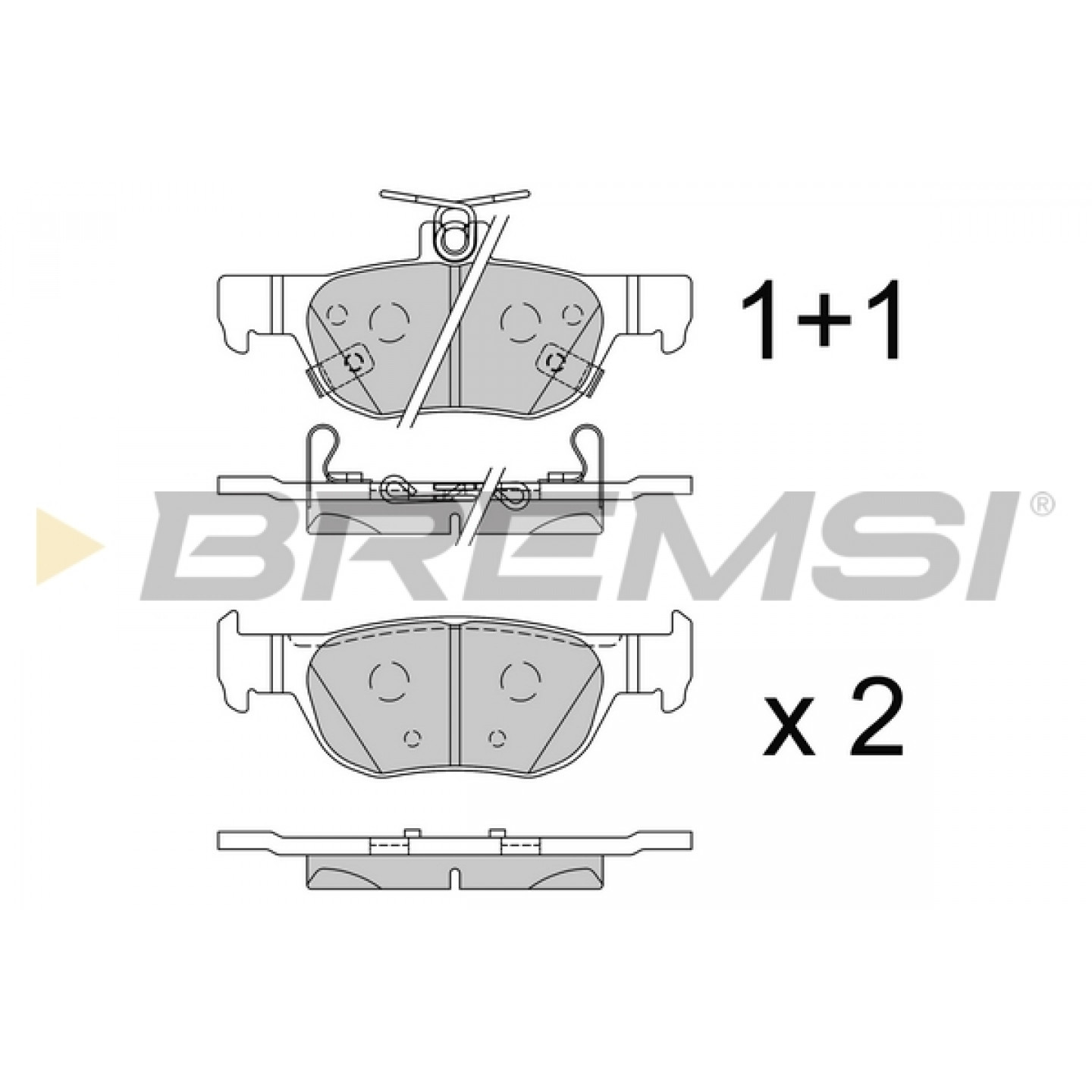 Kit de plaquettes de frein, frein à disque BREMSI BP3862