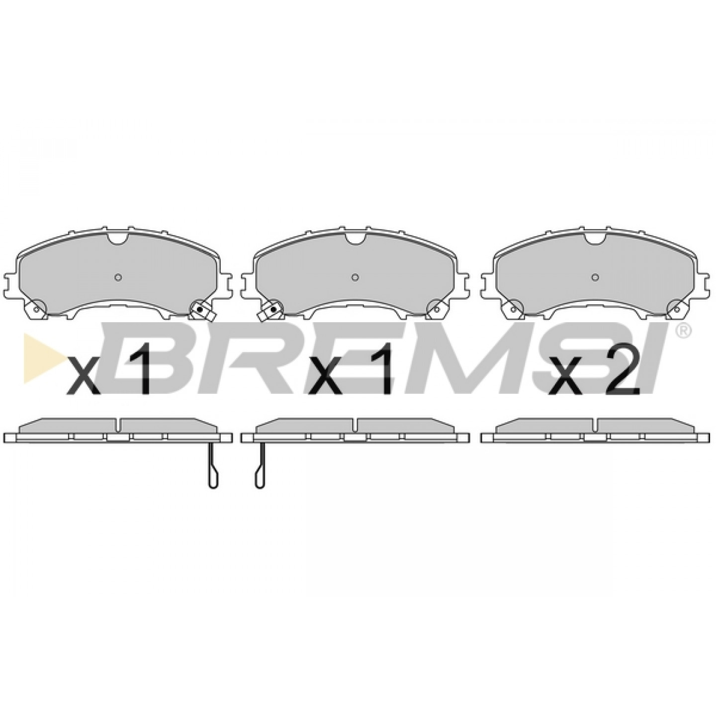 Kit pastiglie freno, Freno a disco BREMSI BP3638
