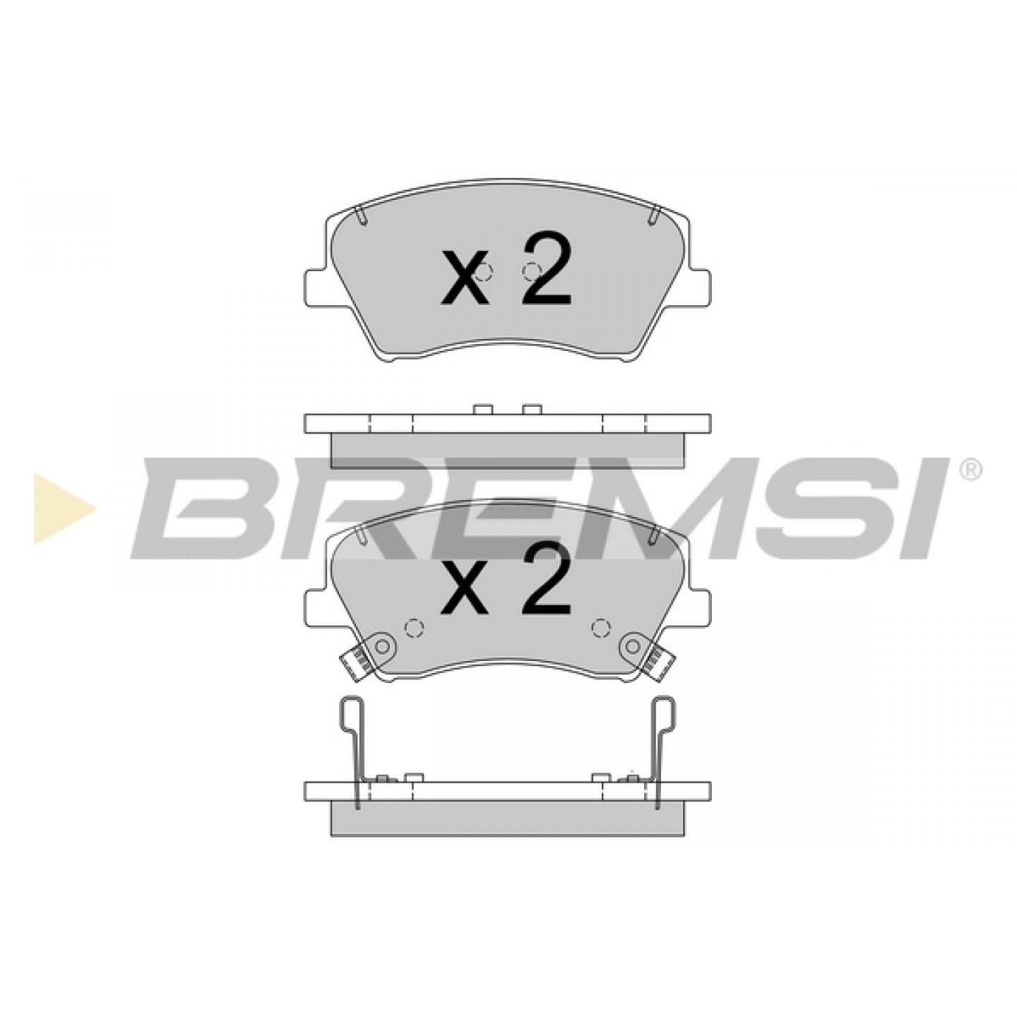 Kit de plaquettes de frein, frein à disque BREMSI BP3766