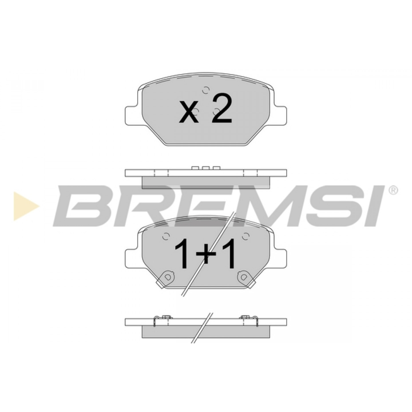 Kit pastiglie freno, Freno a disco BREMSI BP3775