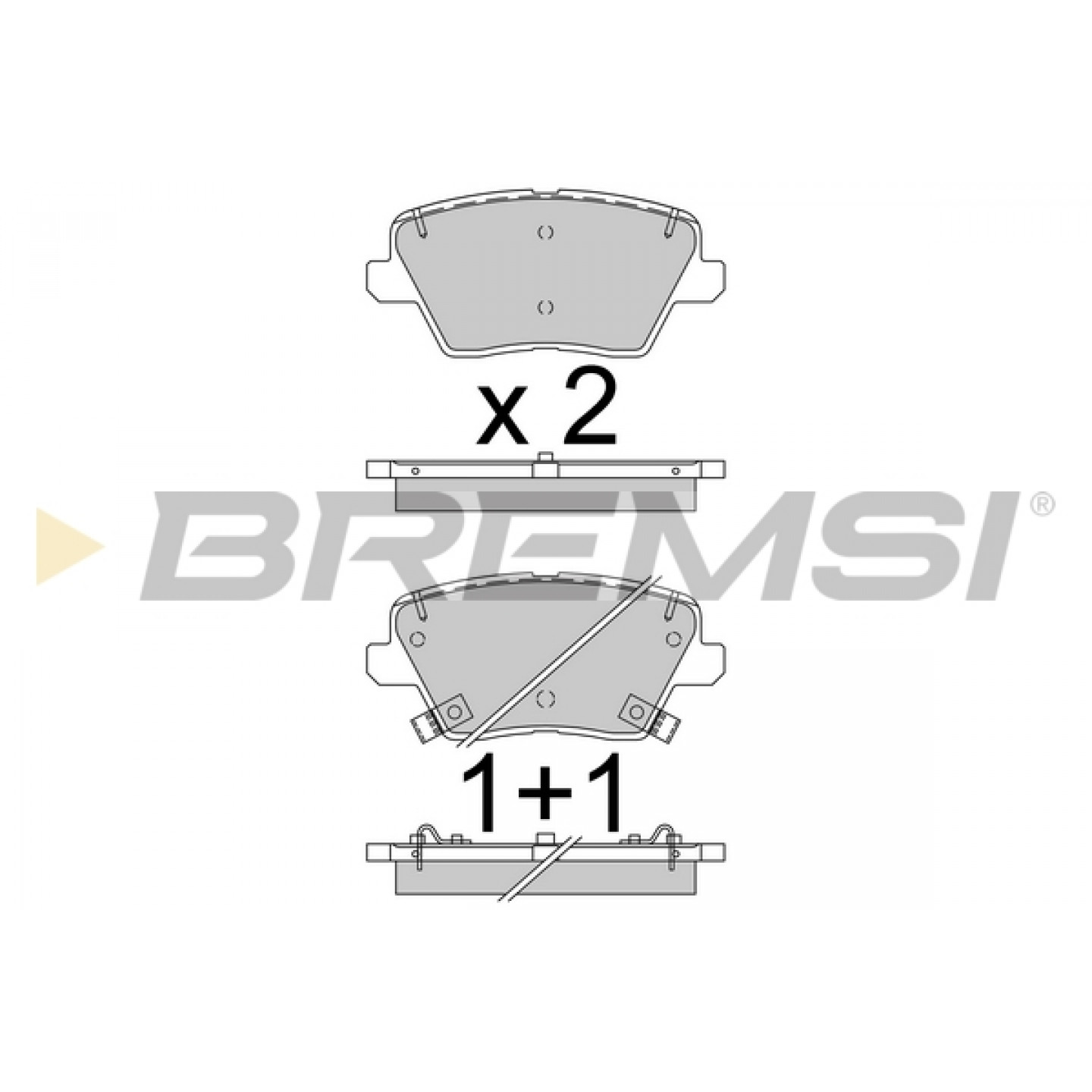 Kit pastiglie freno, Freno a disco BREMSI BP3799