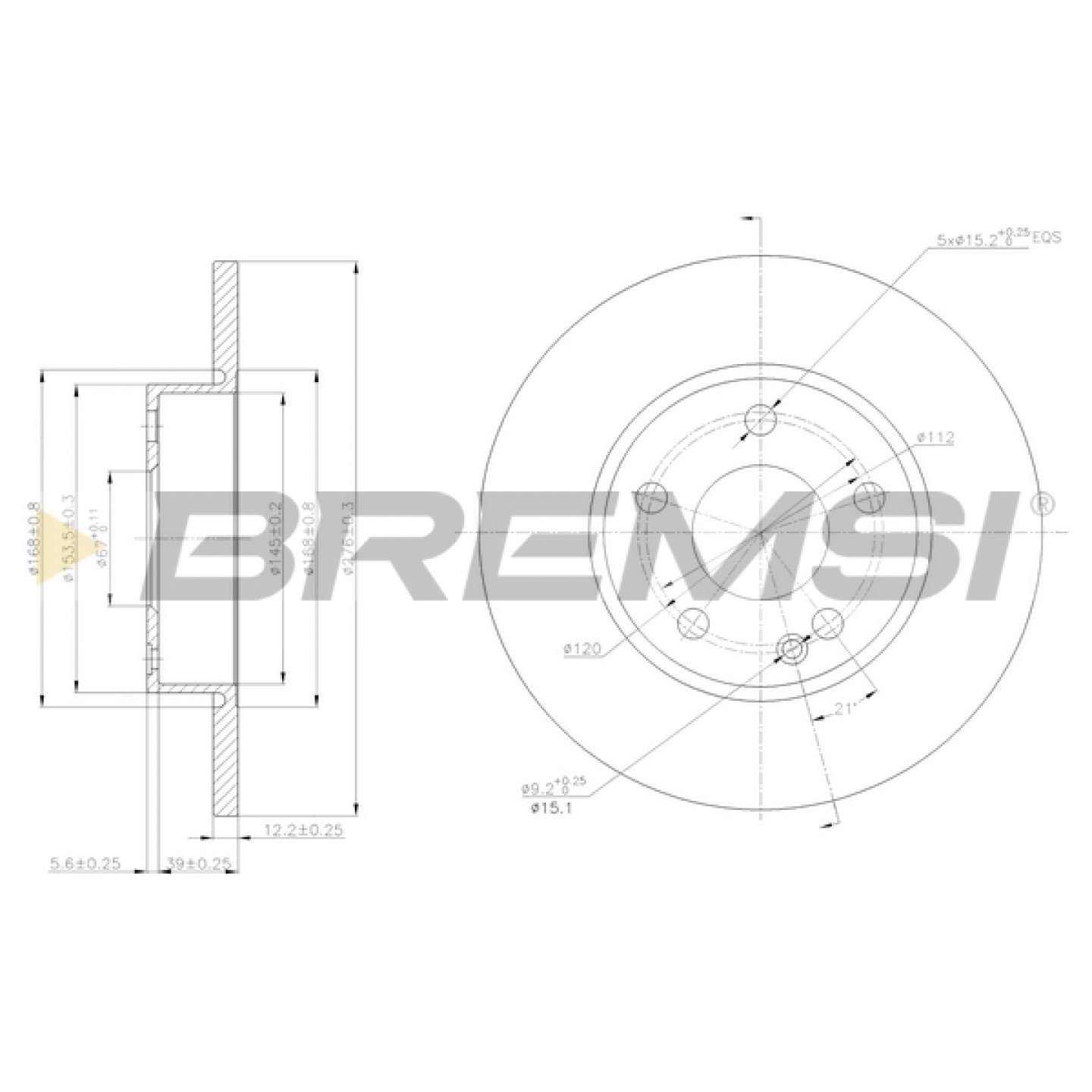 Disque de frein BREMSI CD7219S