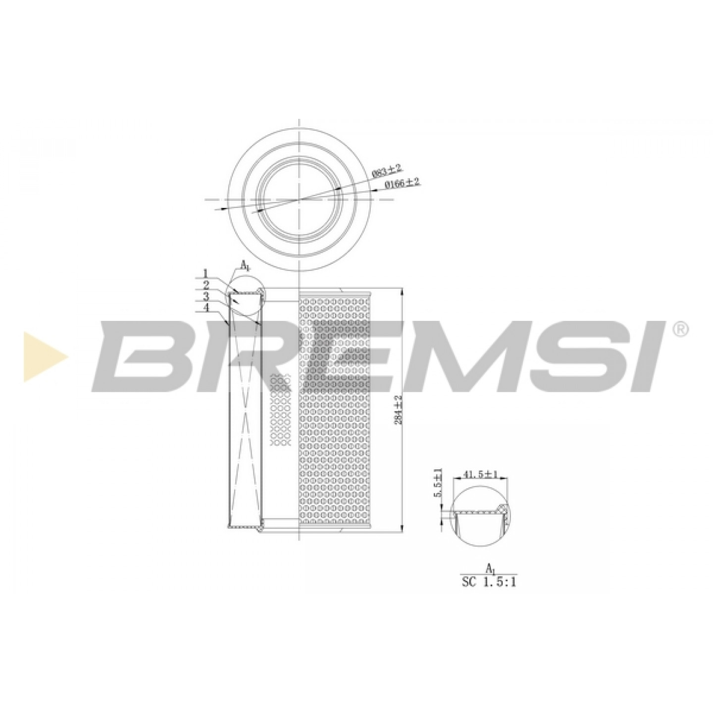 Luchtfilter BREMSI FA0128