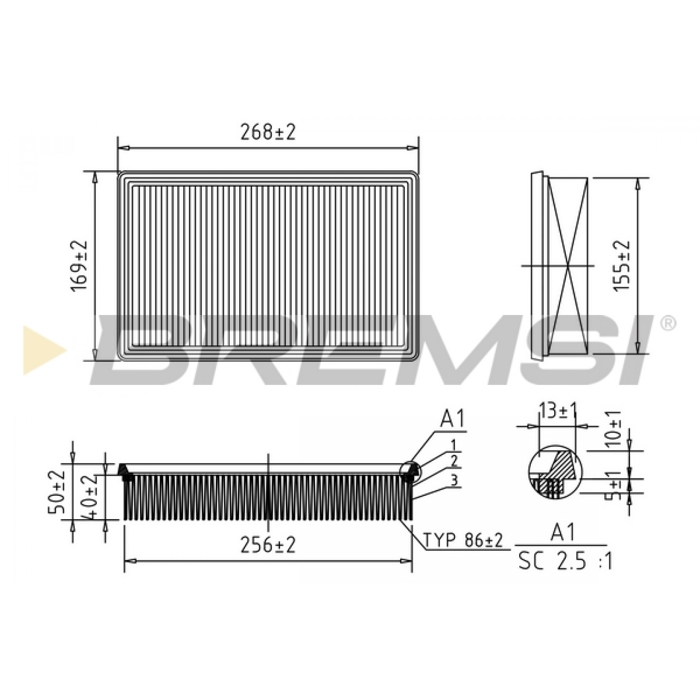 Luftfilter BREMSI FA0569
