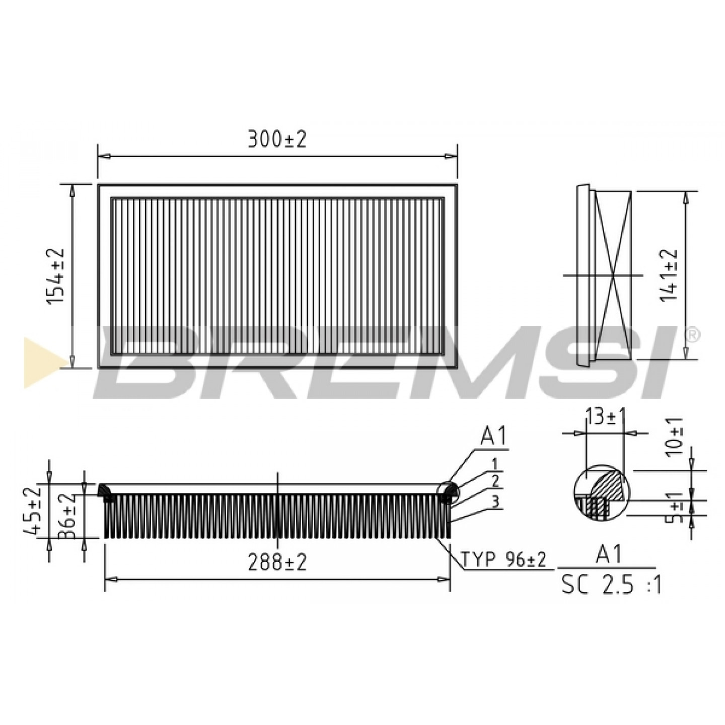 Filtre à air BREMSI FA0574