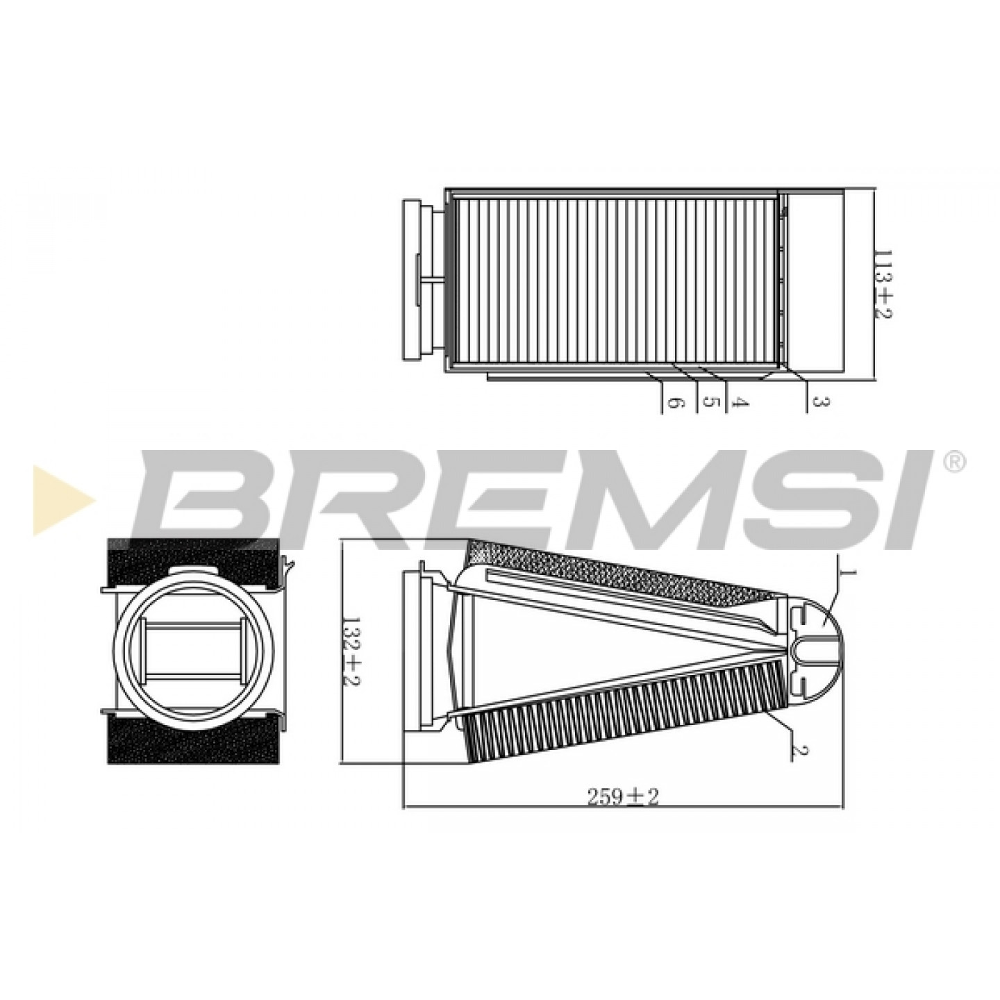 Filtre à air BREMSI FA0589