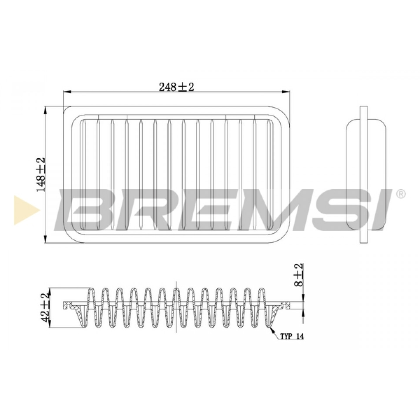 Filtre à air BREMSI FA0602