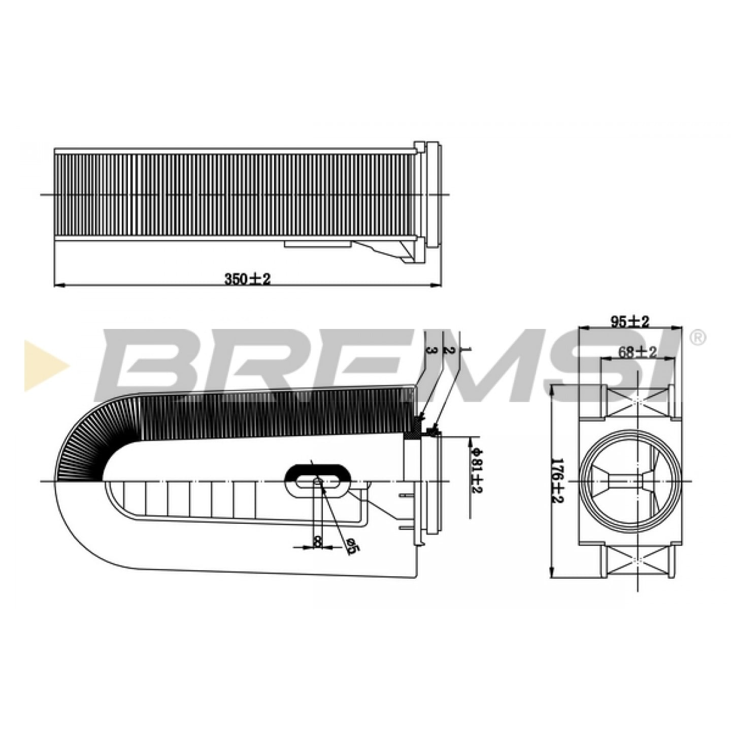 Filtre à air BREMSI FA0632