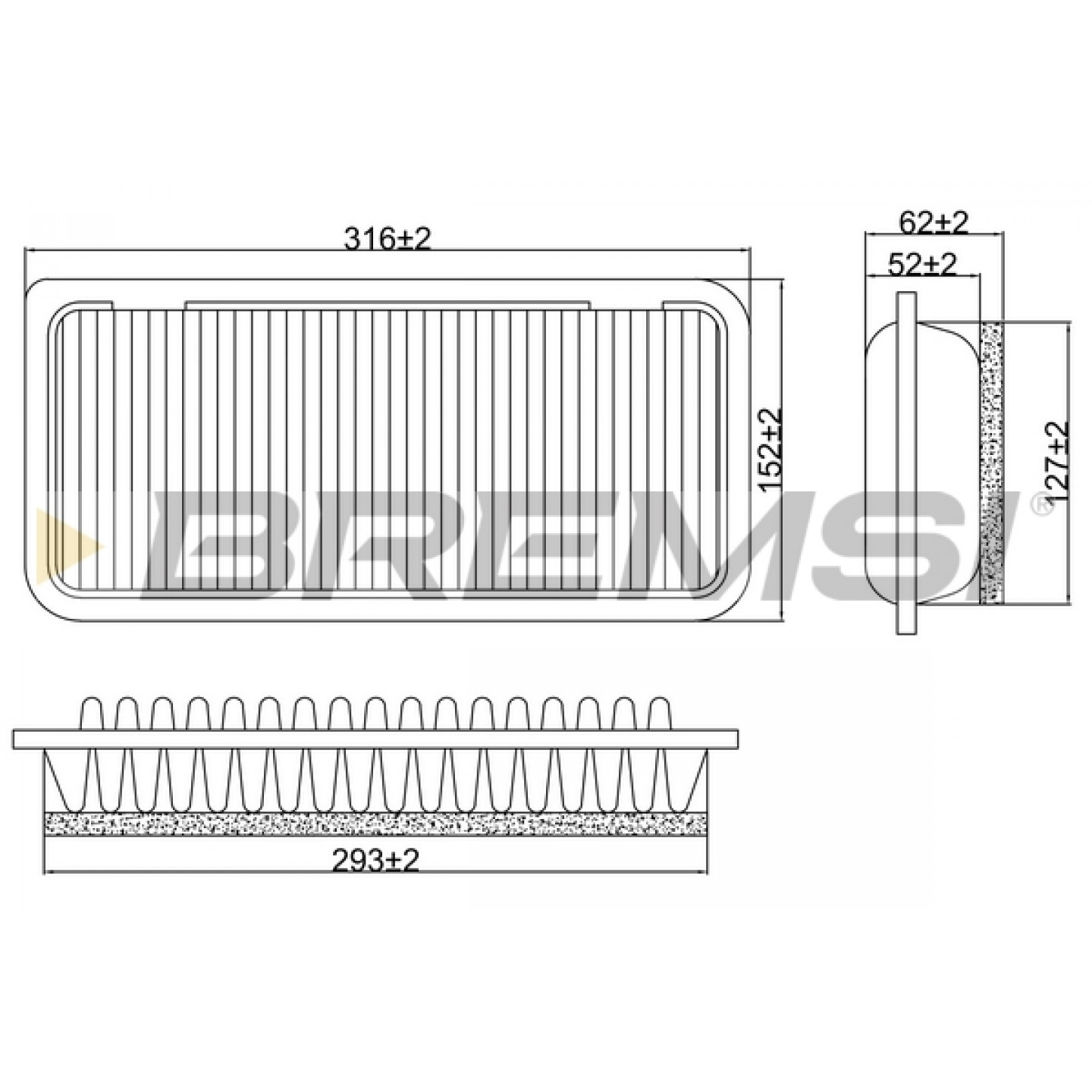 Filtre à air BREMSI FA1029