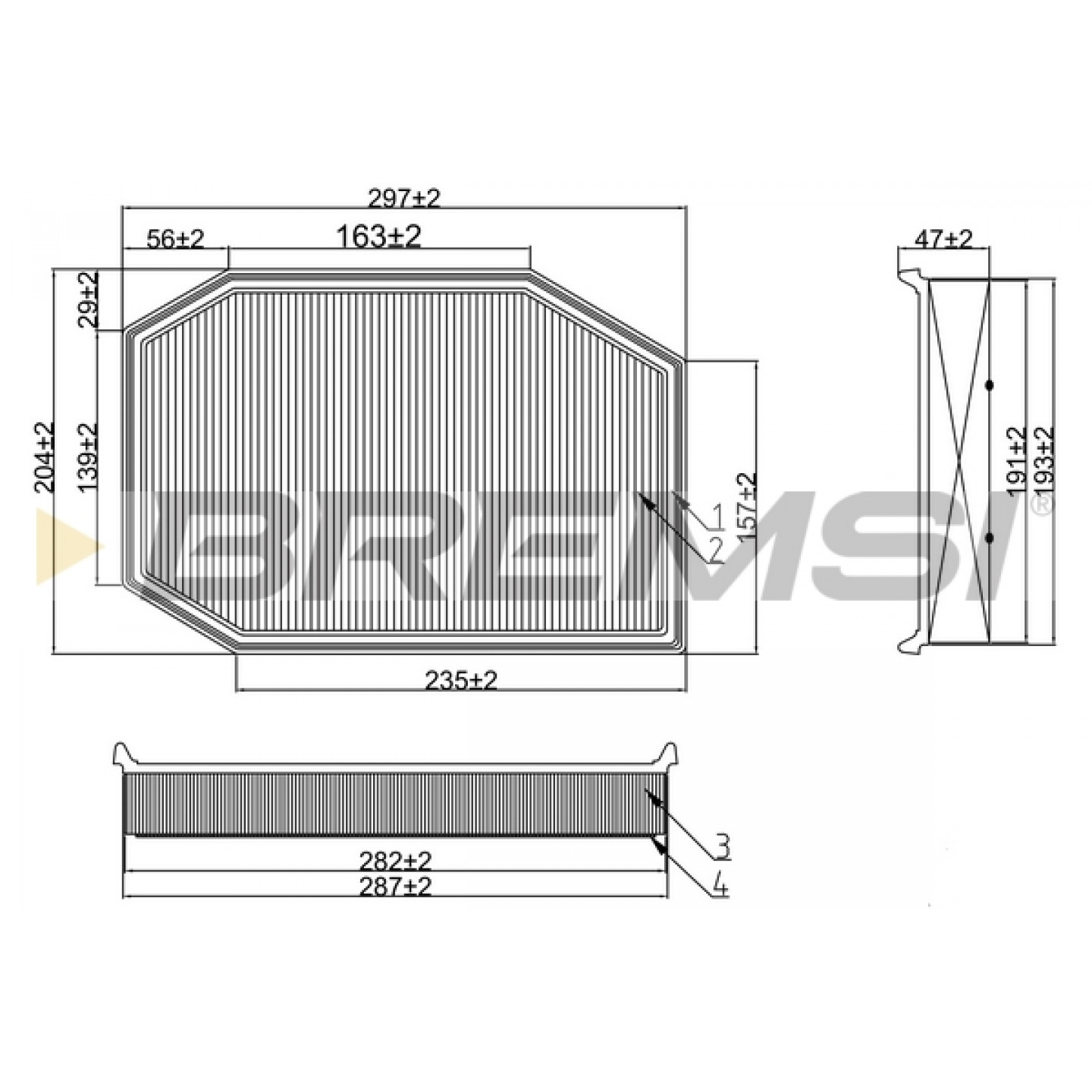 Filtre à air BREMSI FA1217