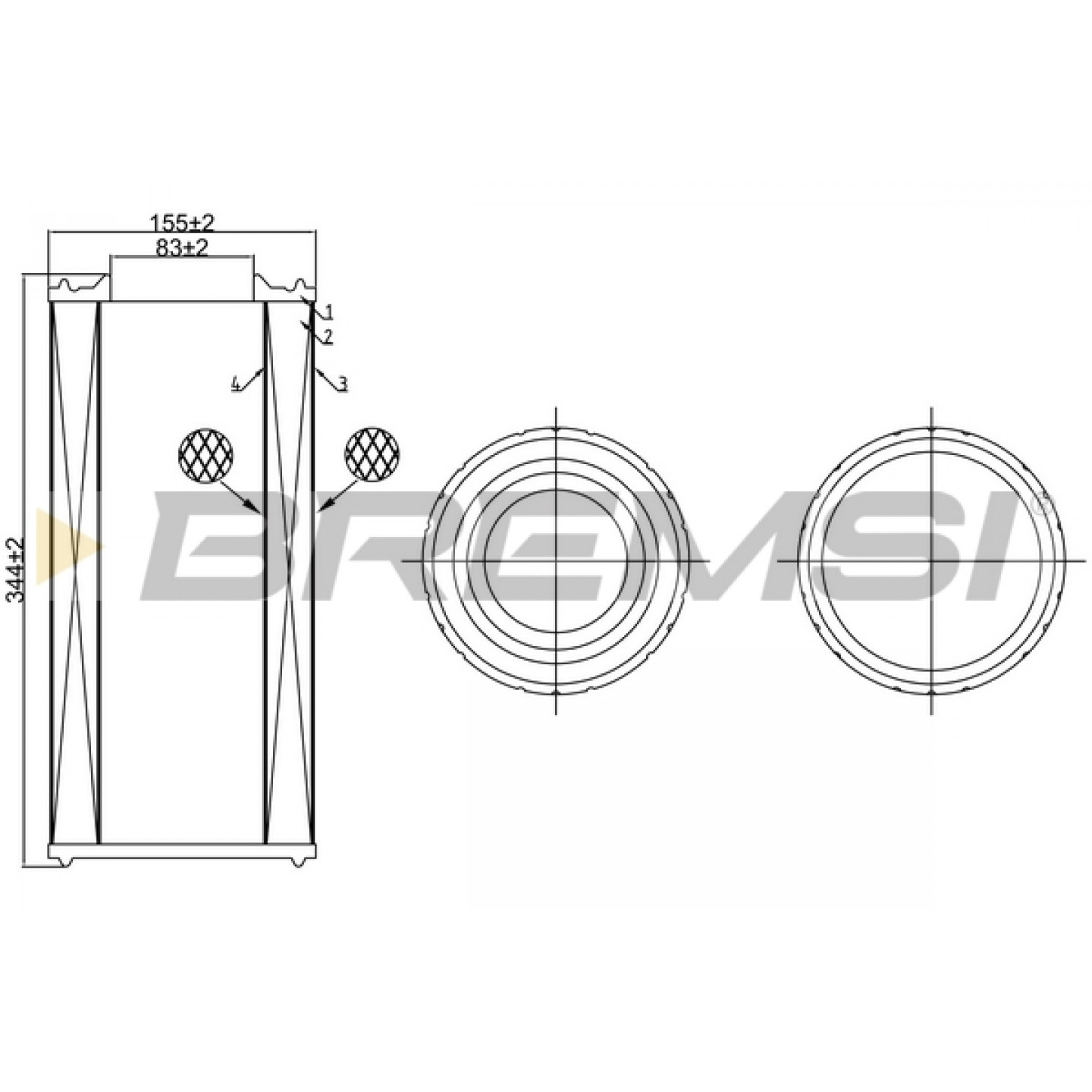 Filtre à air BREMSI FA1255