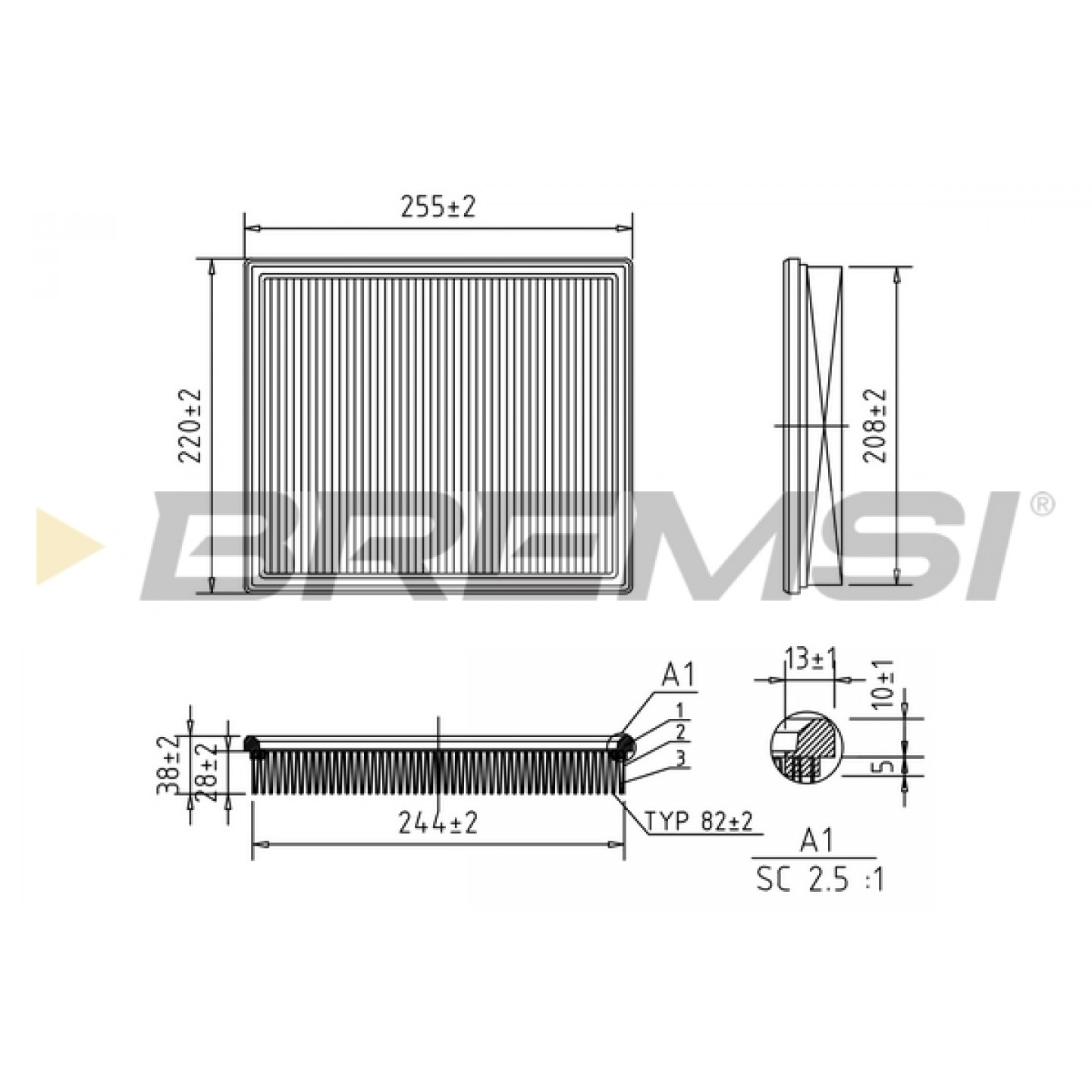 Filtre à air BREMSI FA1385