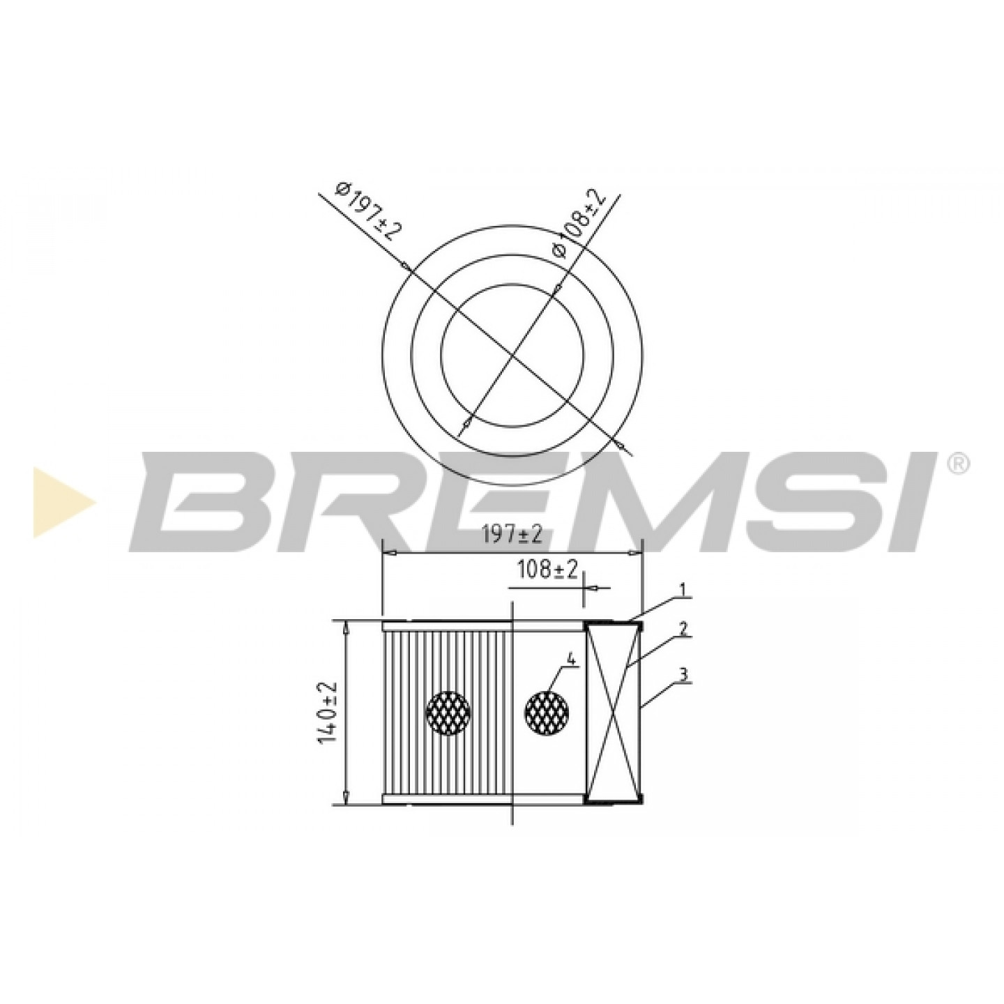 Filtre à air BREMSI FA2043