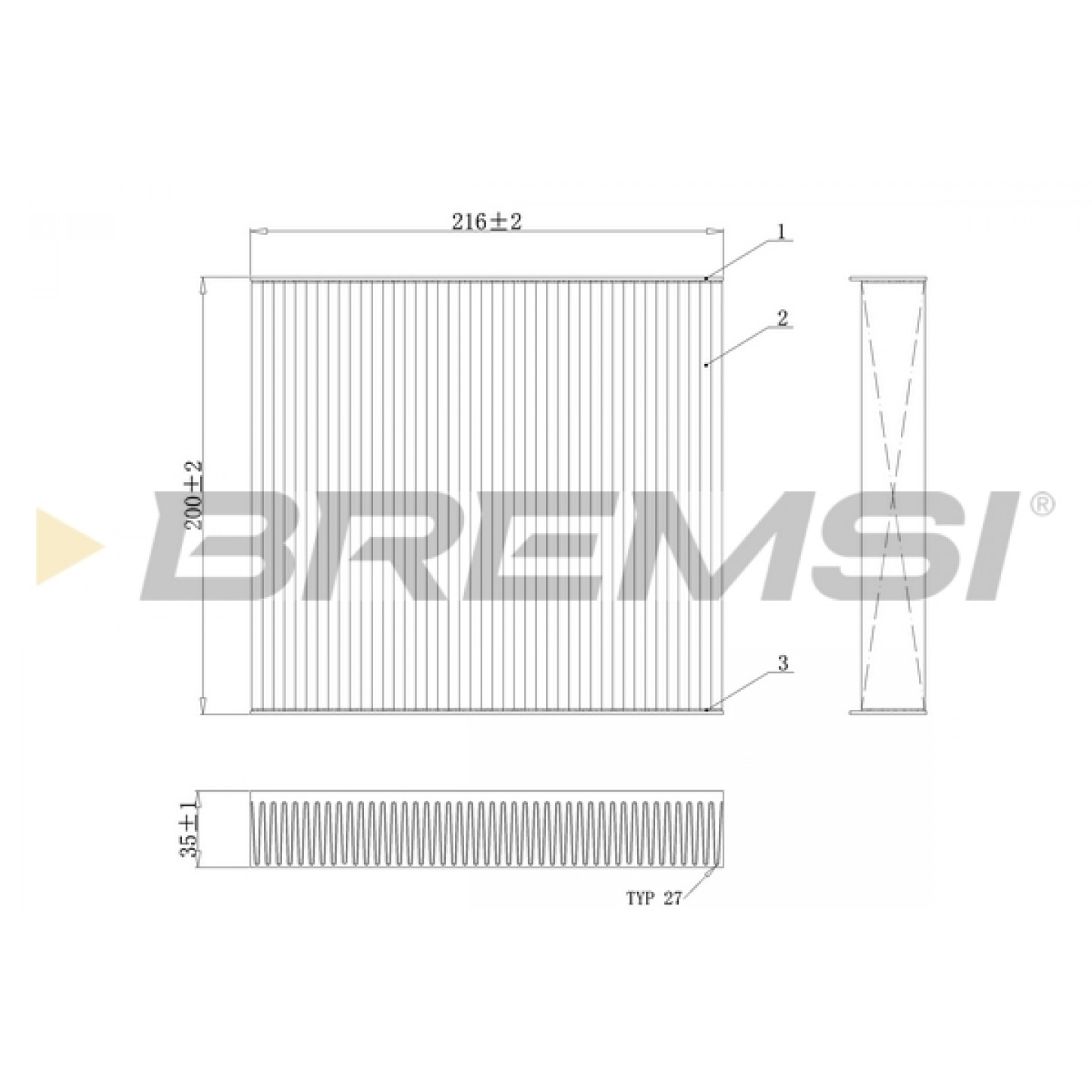 Filtre, air de l'habitacle BREMSI FC0078C