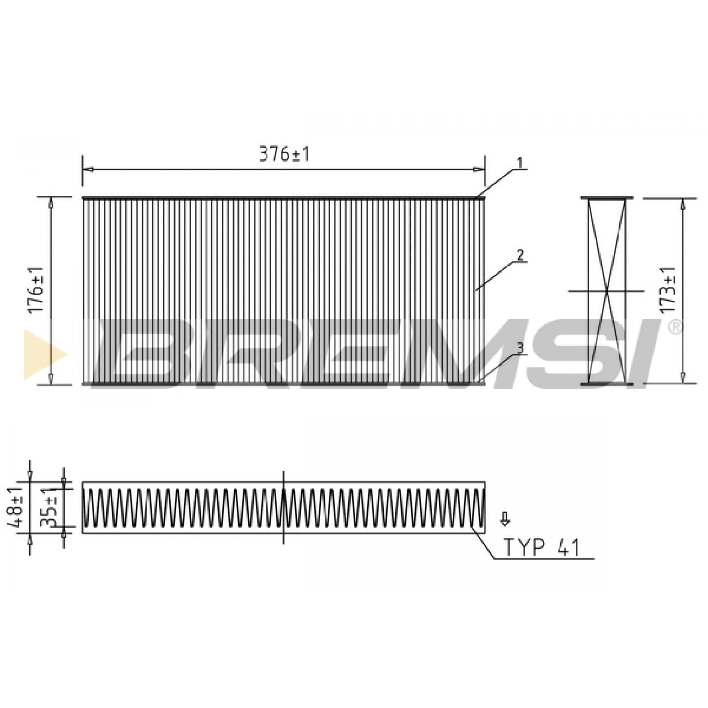 Filtro, aire habitáculo BREMSI FC0403C