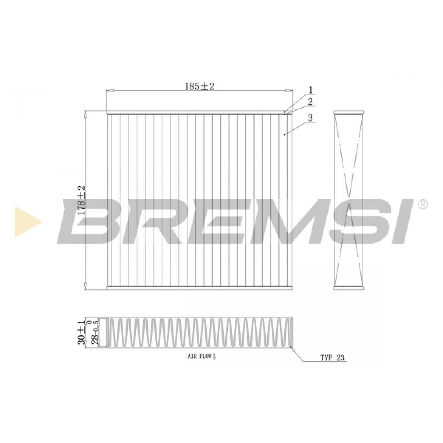 Filtro, aire habitáculo BREMSI FC0427A