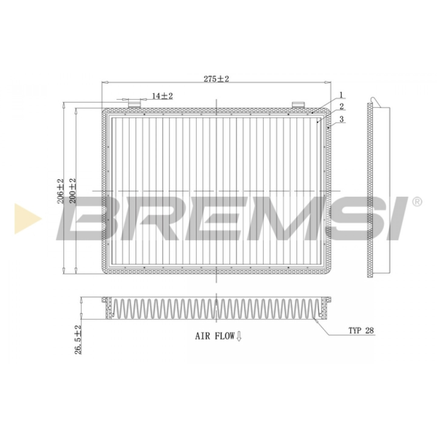 Filtro, aire habitáculo BREMSI FC0466