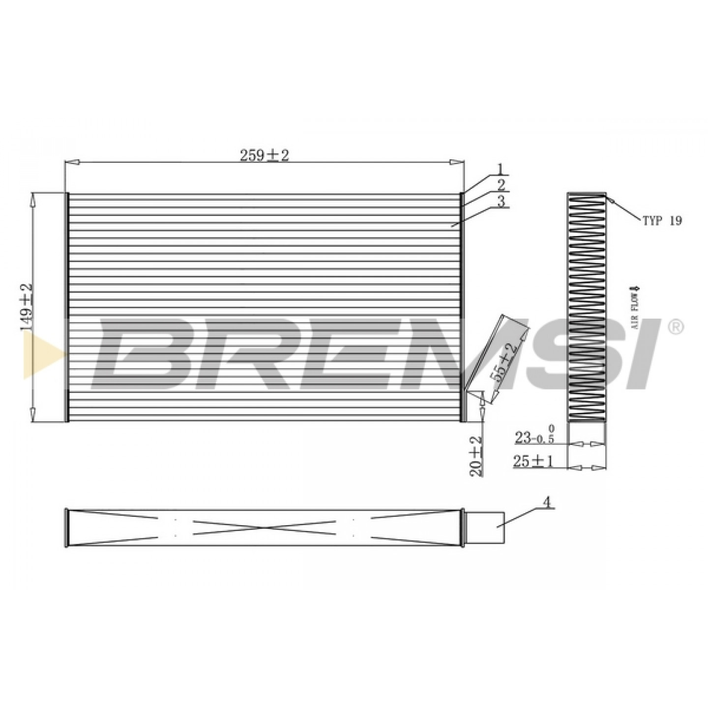 Filtre, air de l'habitacle BREMSI FC0865C