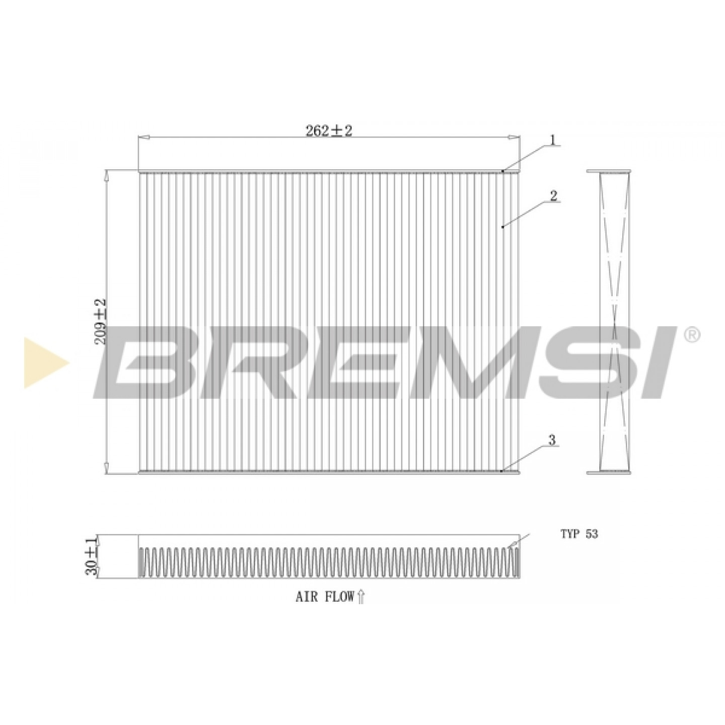 Filtro, aire habitáculo BREMSI FC0880