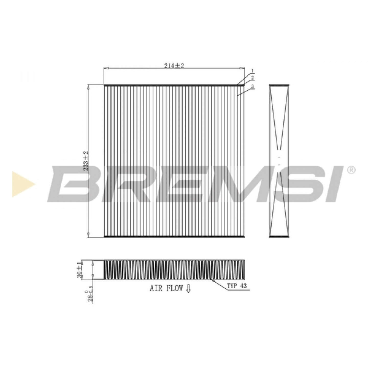 Filtro, aire habitáculo BREMSI FC0881