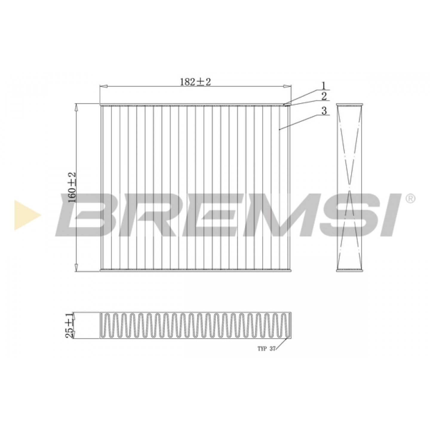 Filtro, aire habitáculo BREMSI FC0891