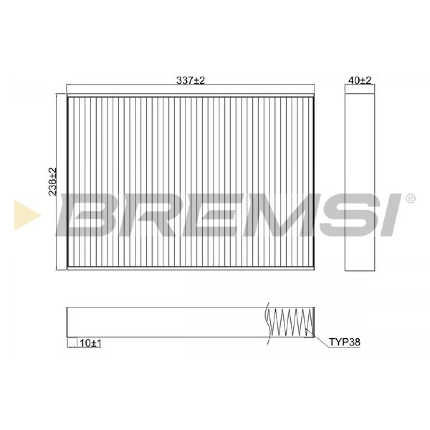 Filtro, aire habitáculo BREMSI FC0952A