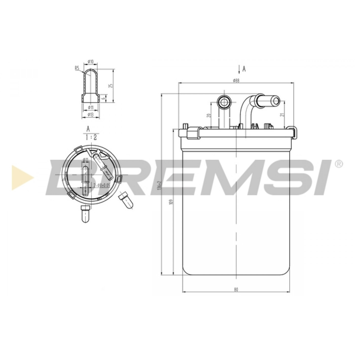 Filtro combustible BREMSI FE0055