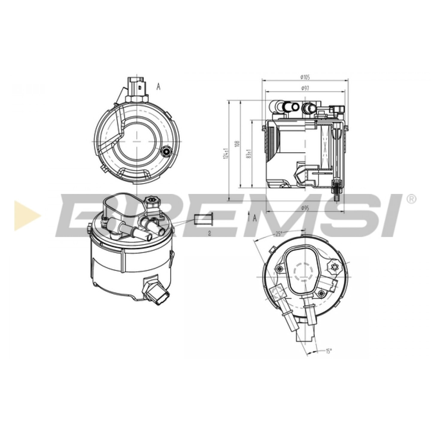 Filtro combustible BREMSI FE0058