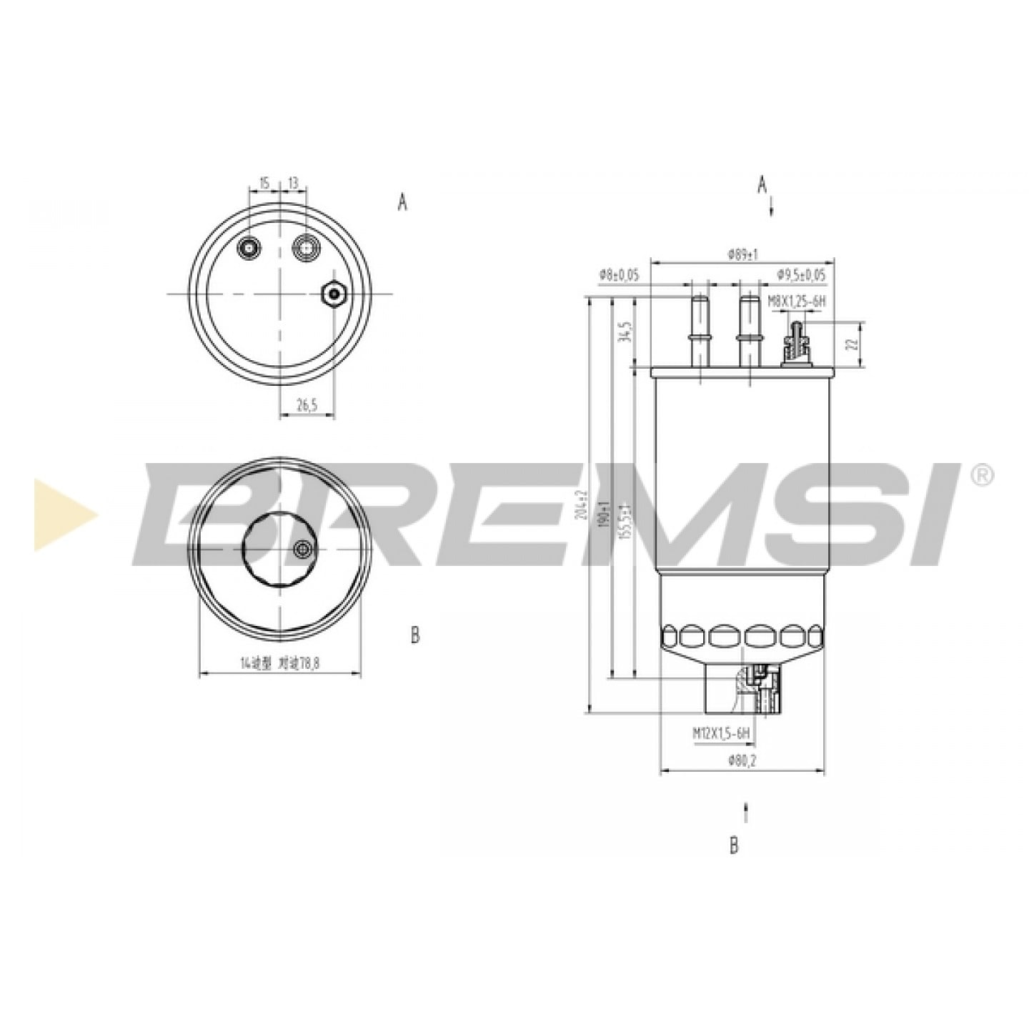Filtro carburante BREMSI FE0158