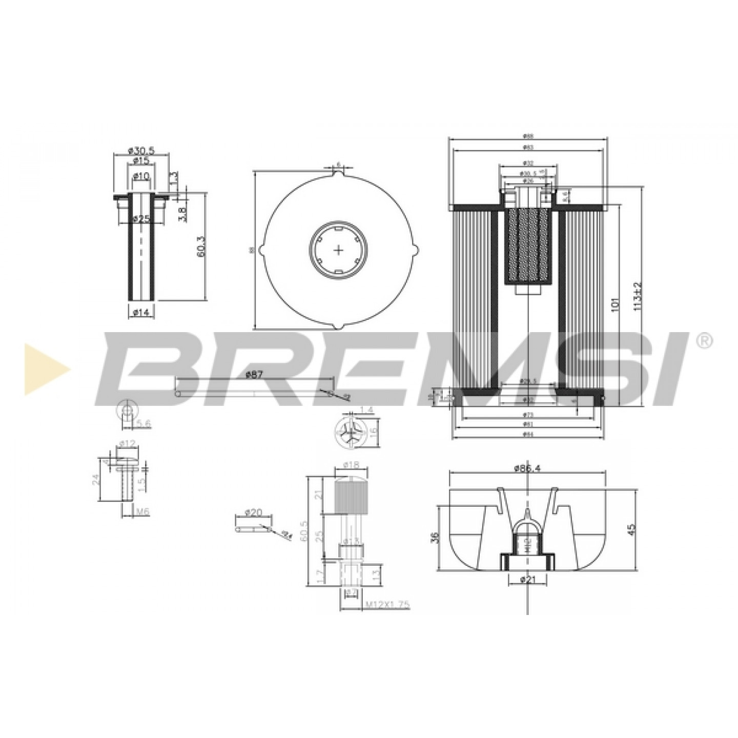 Filtro combustible BREMSI FE0337