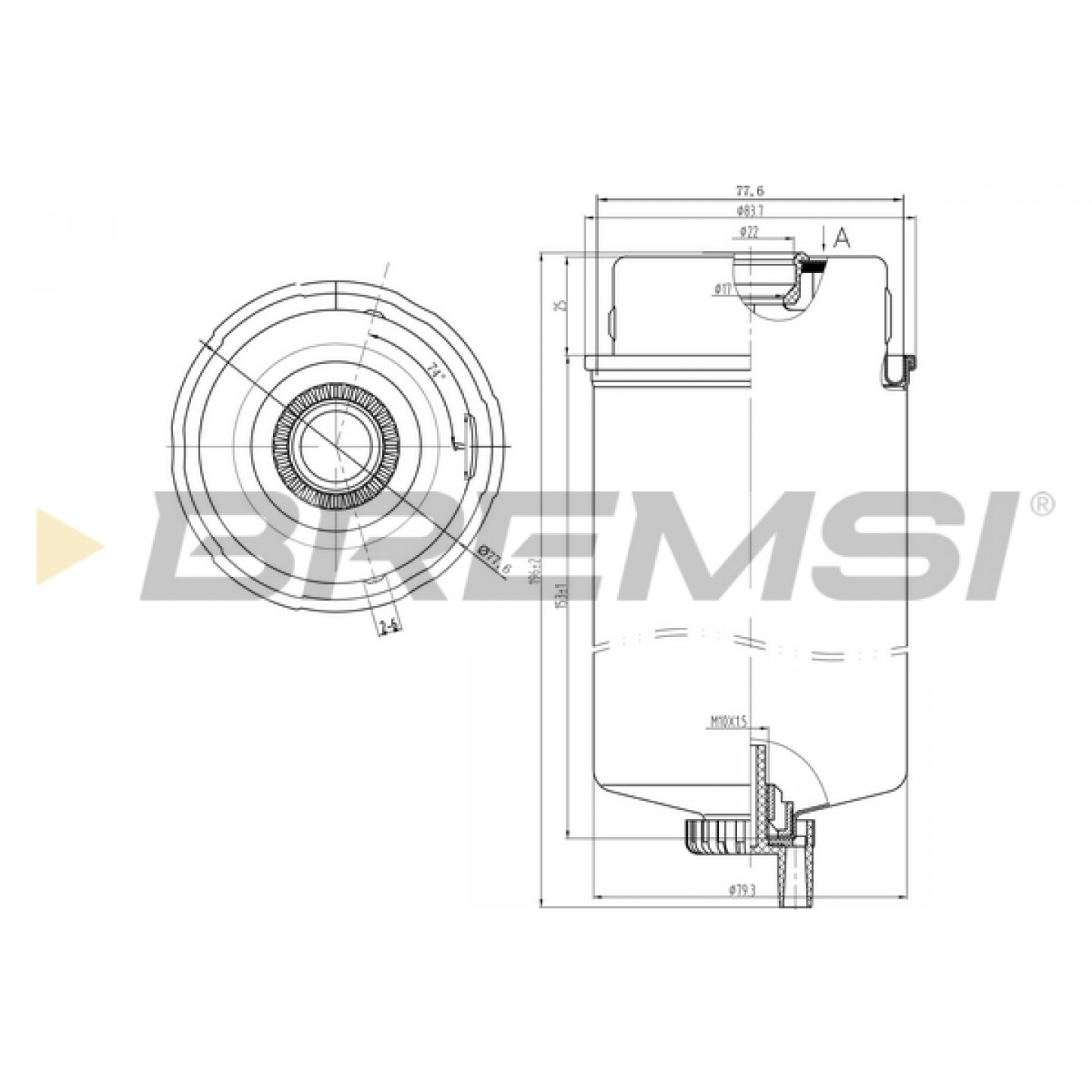 Filtro carburante BREMSI FE0347