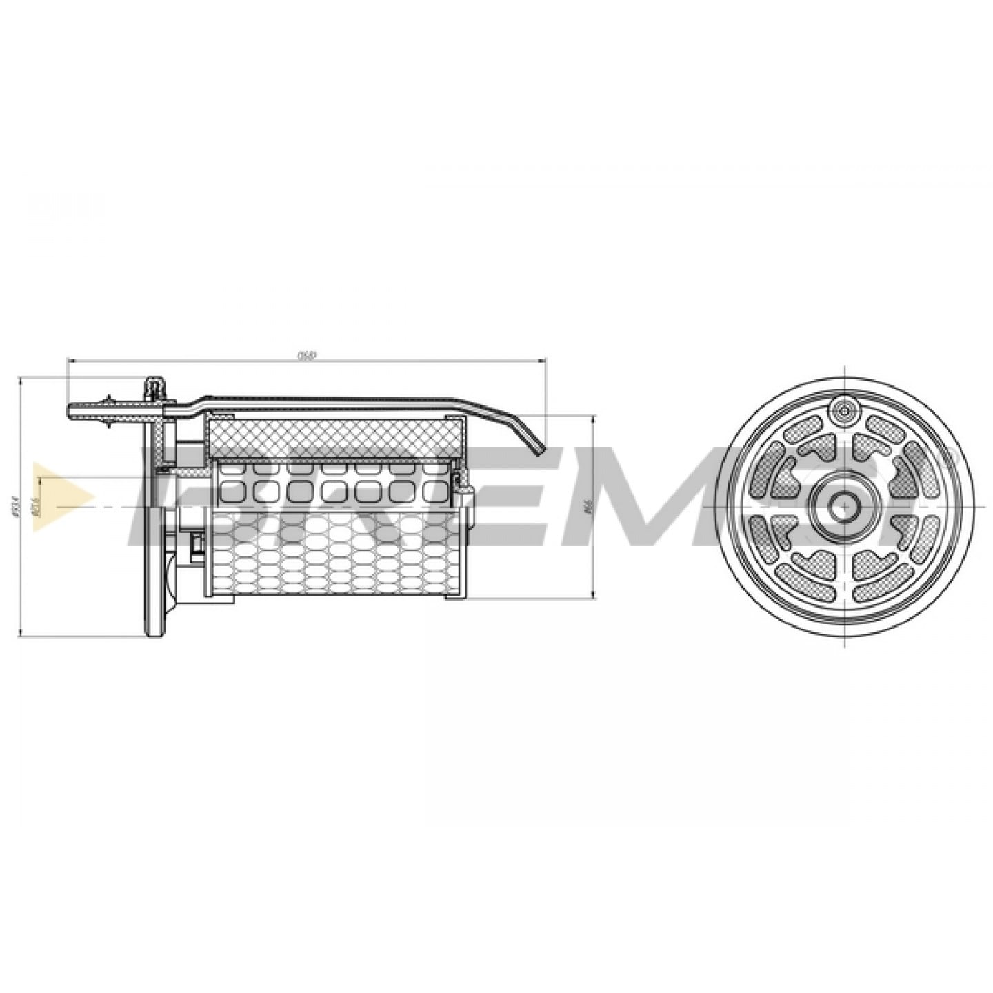 Filtro combustible BREMSI FE0362