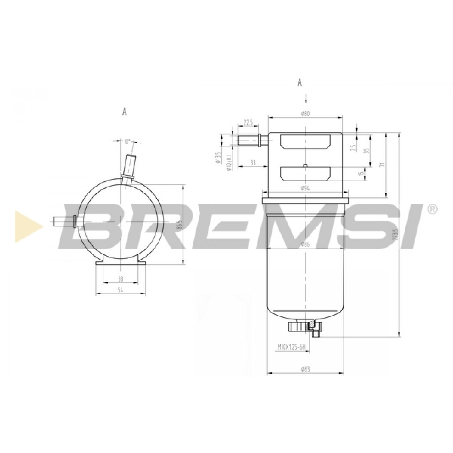 Filtro combustible BREMSI FE0790