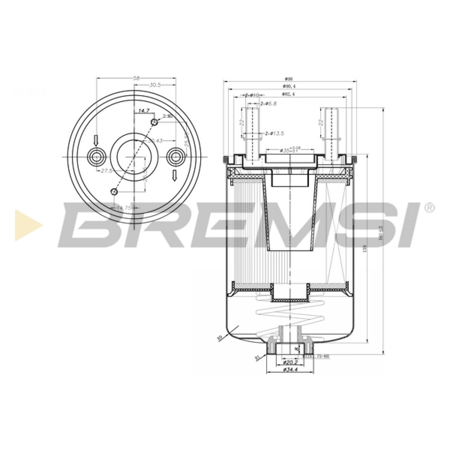 Filtro combustible BREMSI FE0791