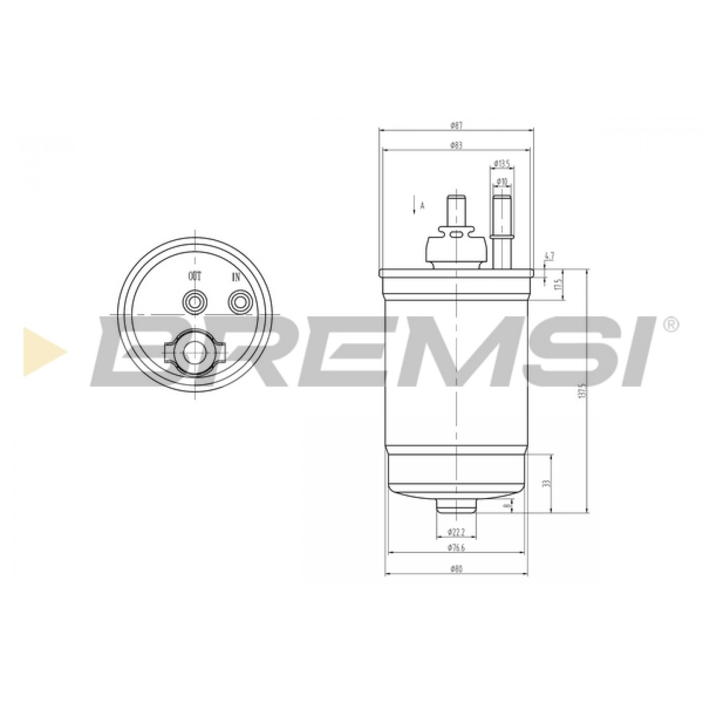 Filtro combustible BREMSI FE0839