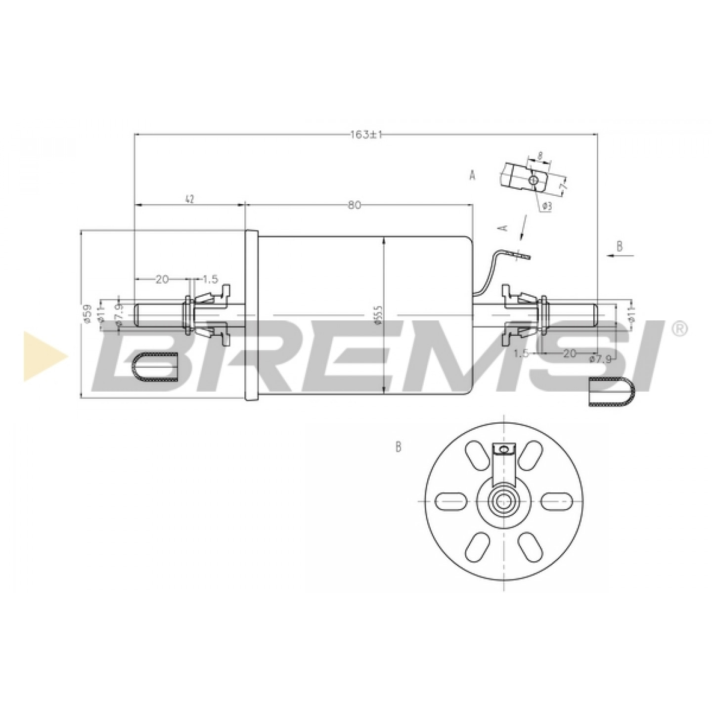 Filtro combustible BREMSI FE0845